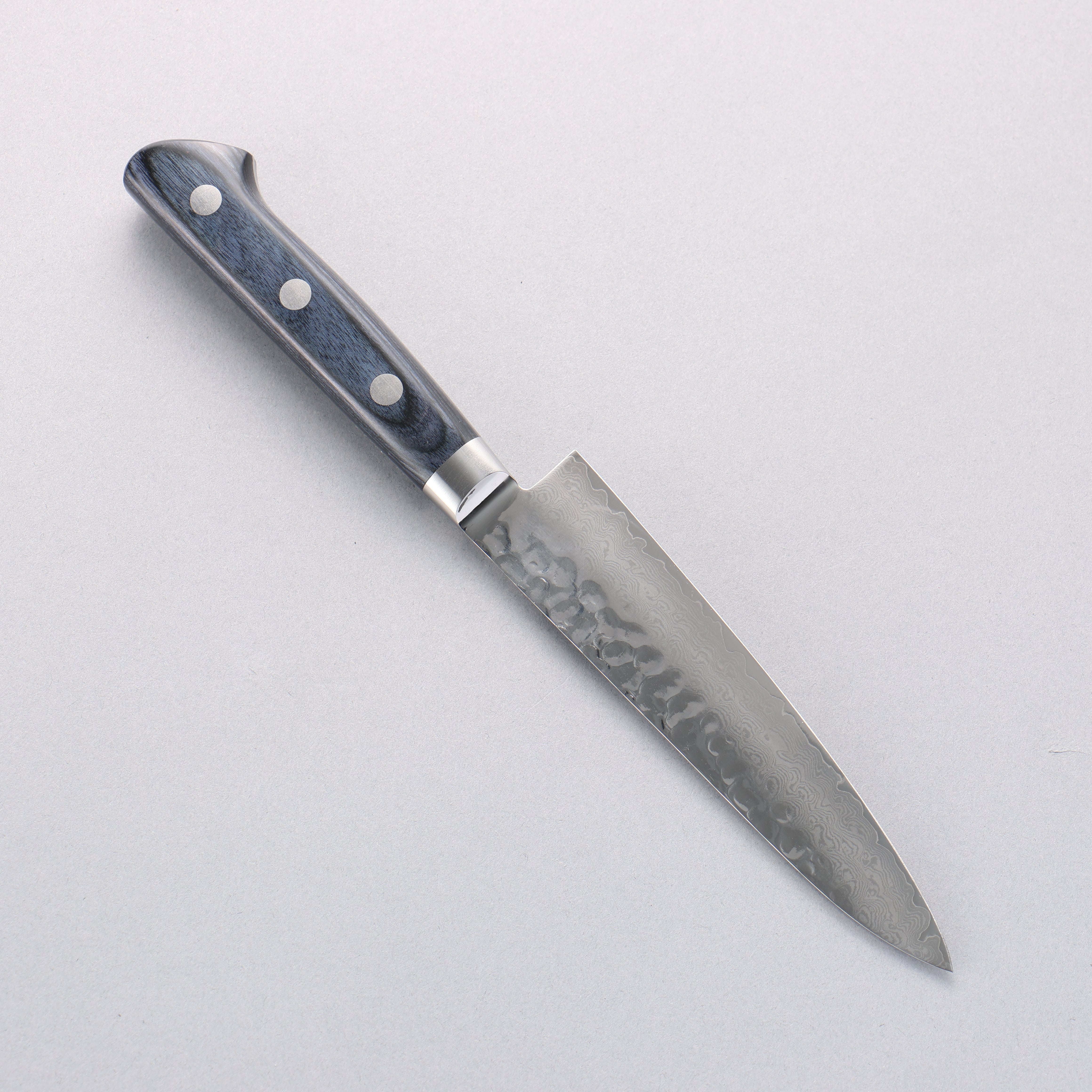 Seisuke Seiun VG10 33 Layer Damascus Petty-Utility 135mm Navy blue Pakka wood Handle with Sheath - Seisuke Knife