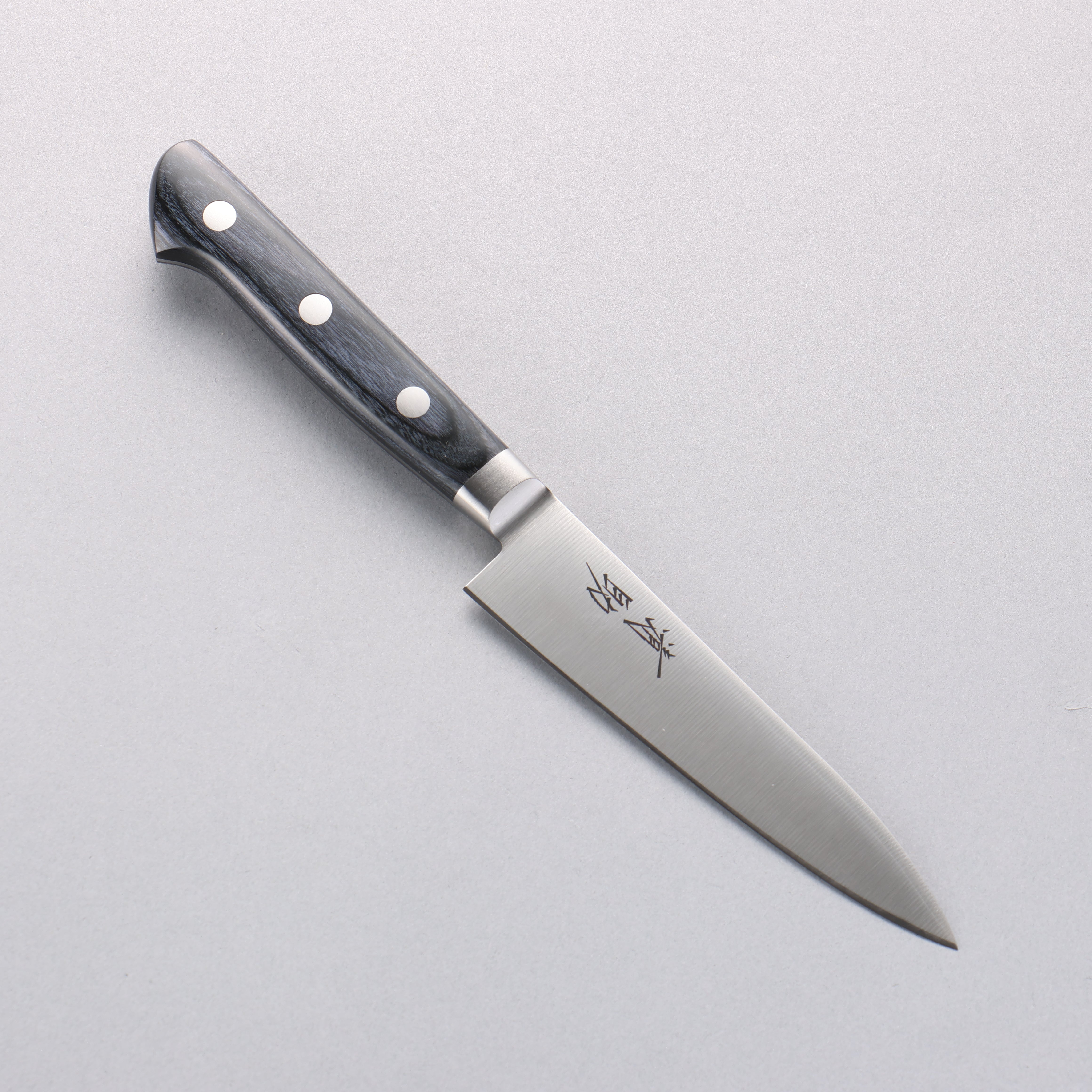Seisuke Seiten Molybdenum Petty-Utility 120mm Navy blue Pakka wood Handle with Sheath - Seisuke Knife