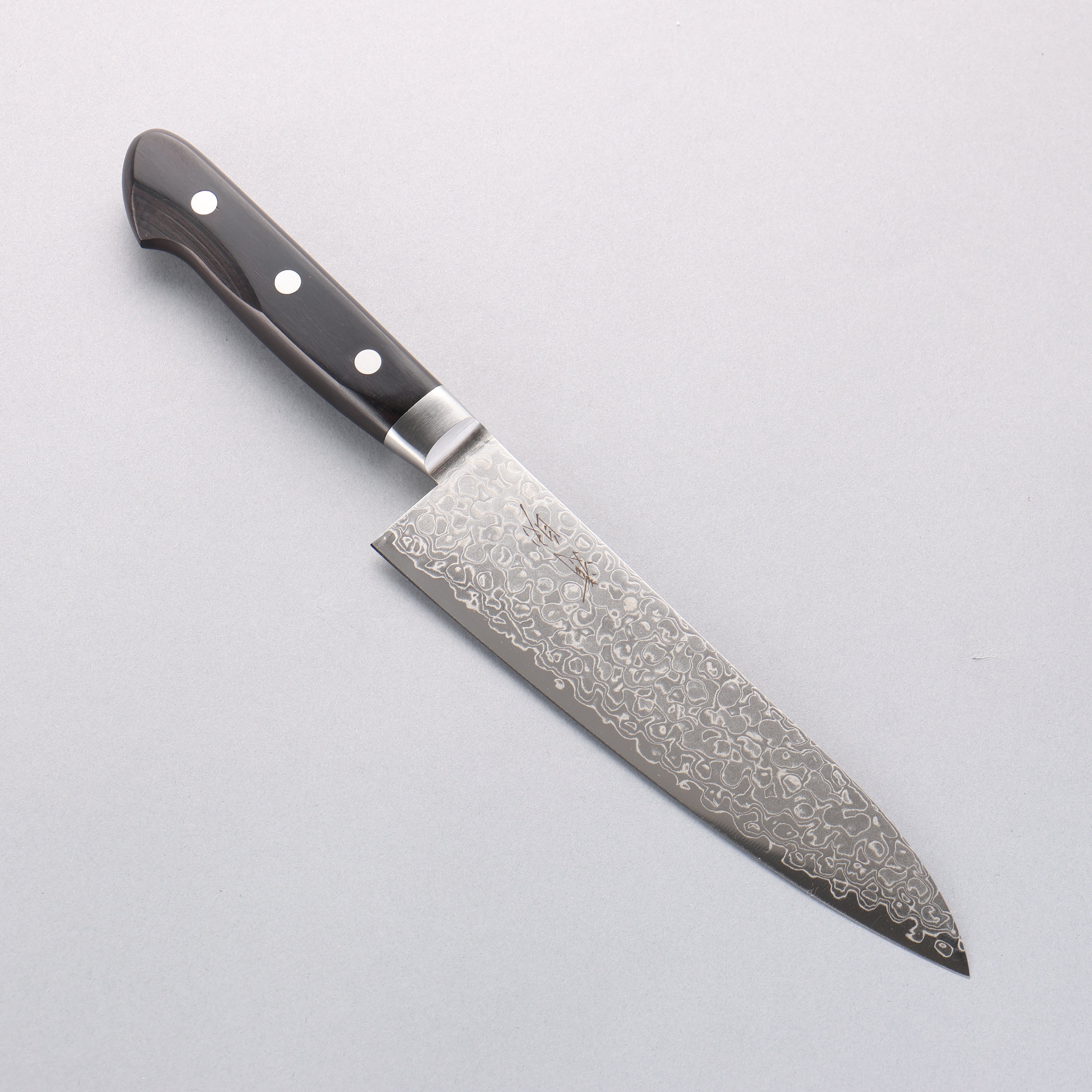 Seisuke AUS10 45 Layer Damascus Gyuto 180mm Black Pakkawood Handle - Seisuke Knife