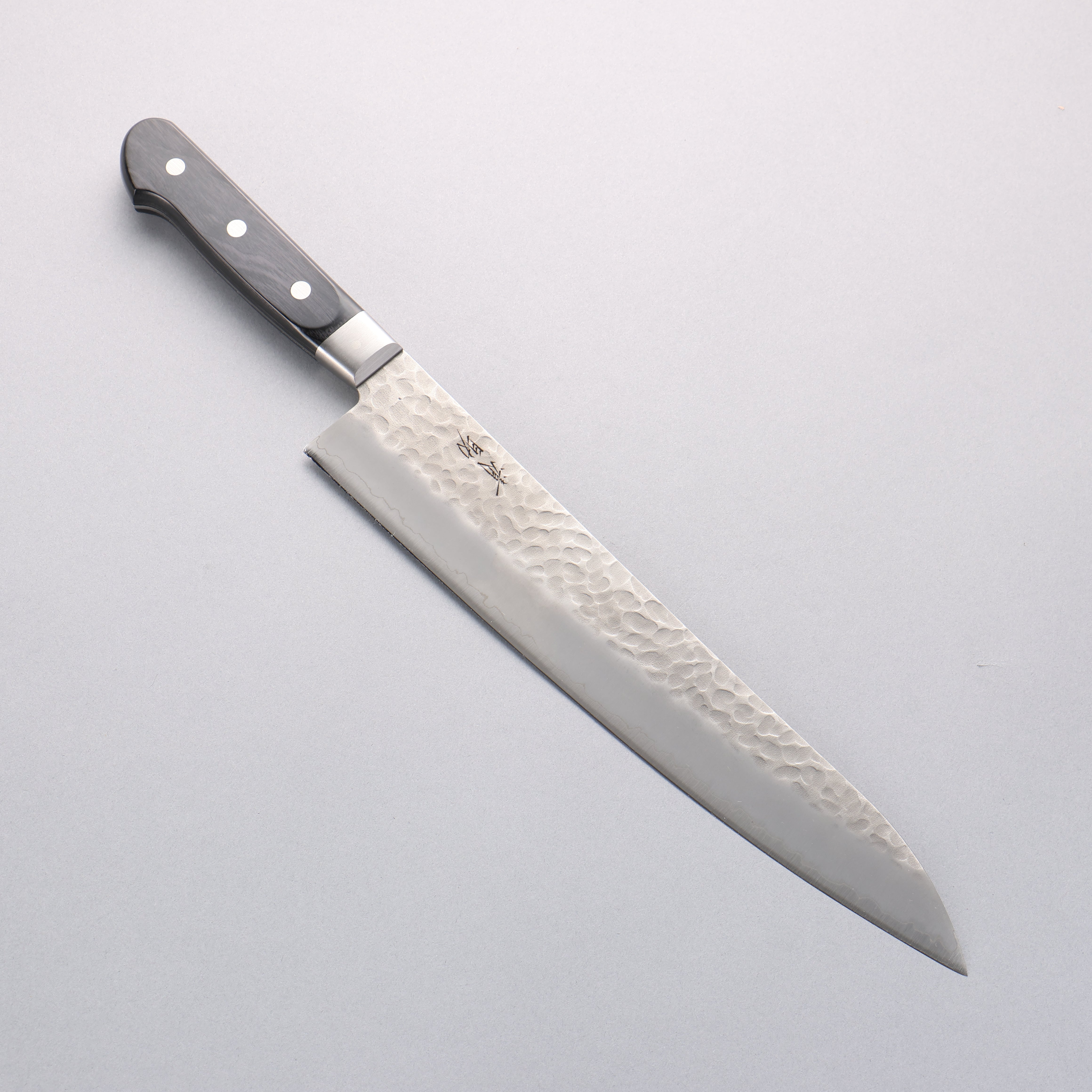 Seisuke AUS8 Hammered Gyuto 270mm Black Pakka wood Handle - Seisuke Knife