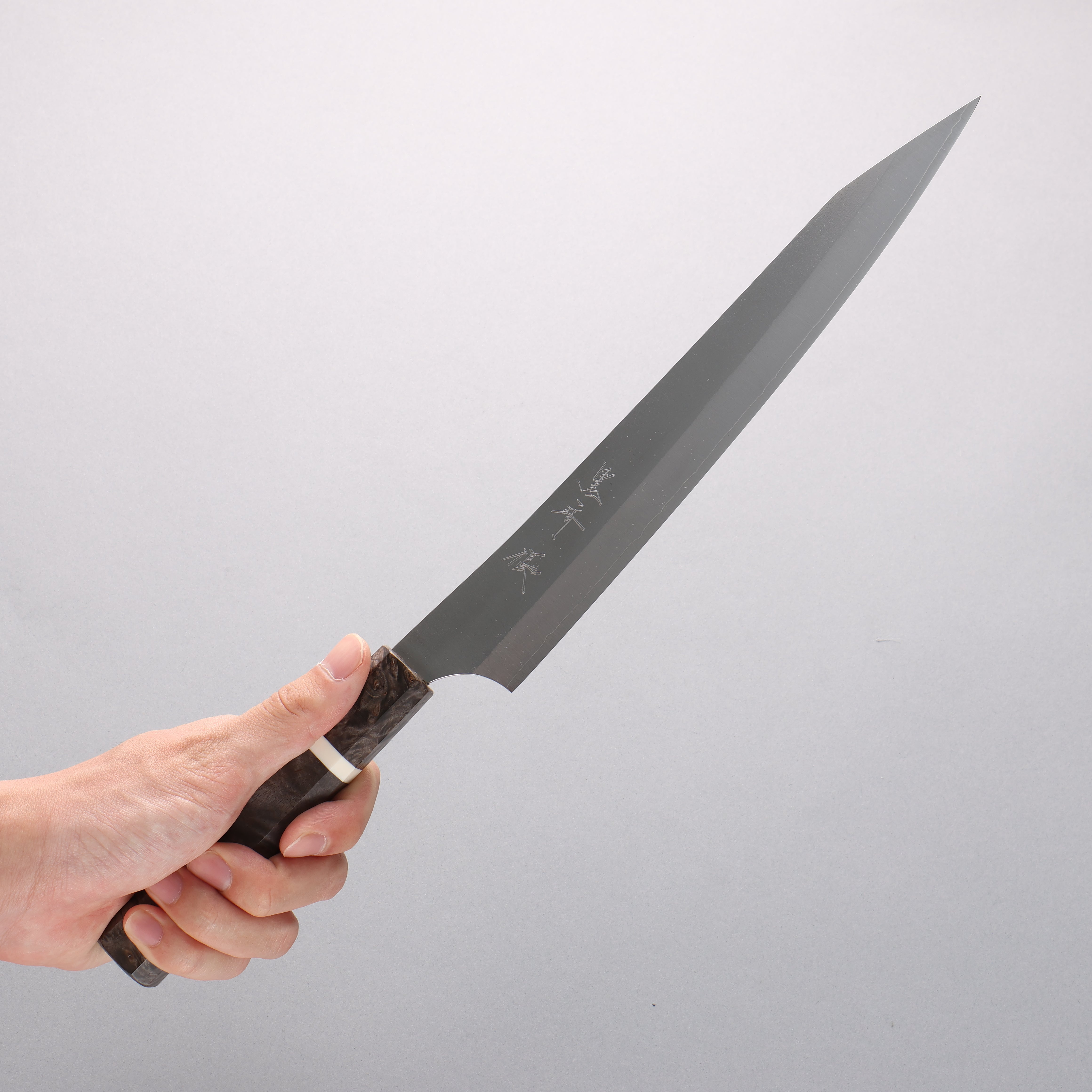Yu Kurosaki New Gekko VG-XEOS Sujihiki 240mm Stabilized Burl (White Ring) Handle - Seisuke Knife