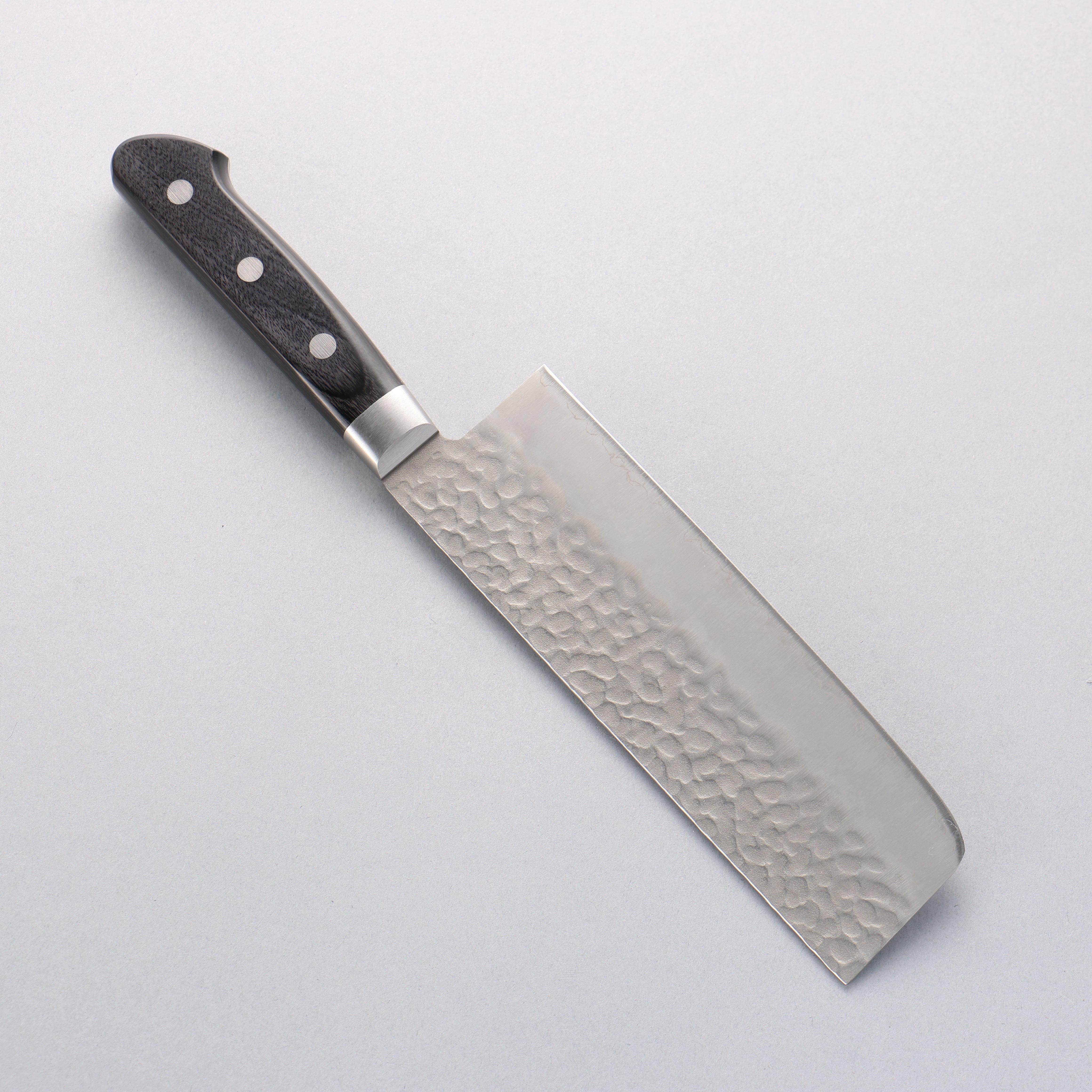 Seisuke AUS8 Hammered Nakiri 165mm Black Pakkawood Handle - Seisuke Knife