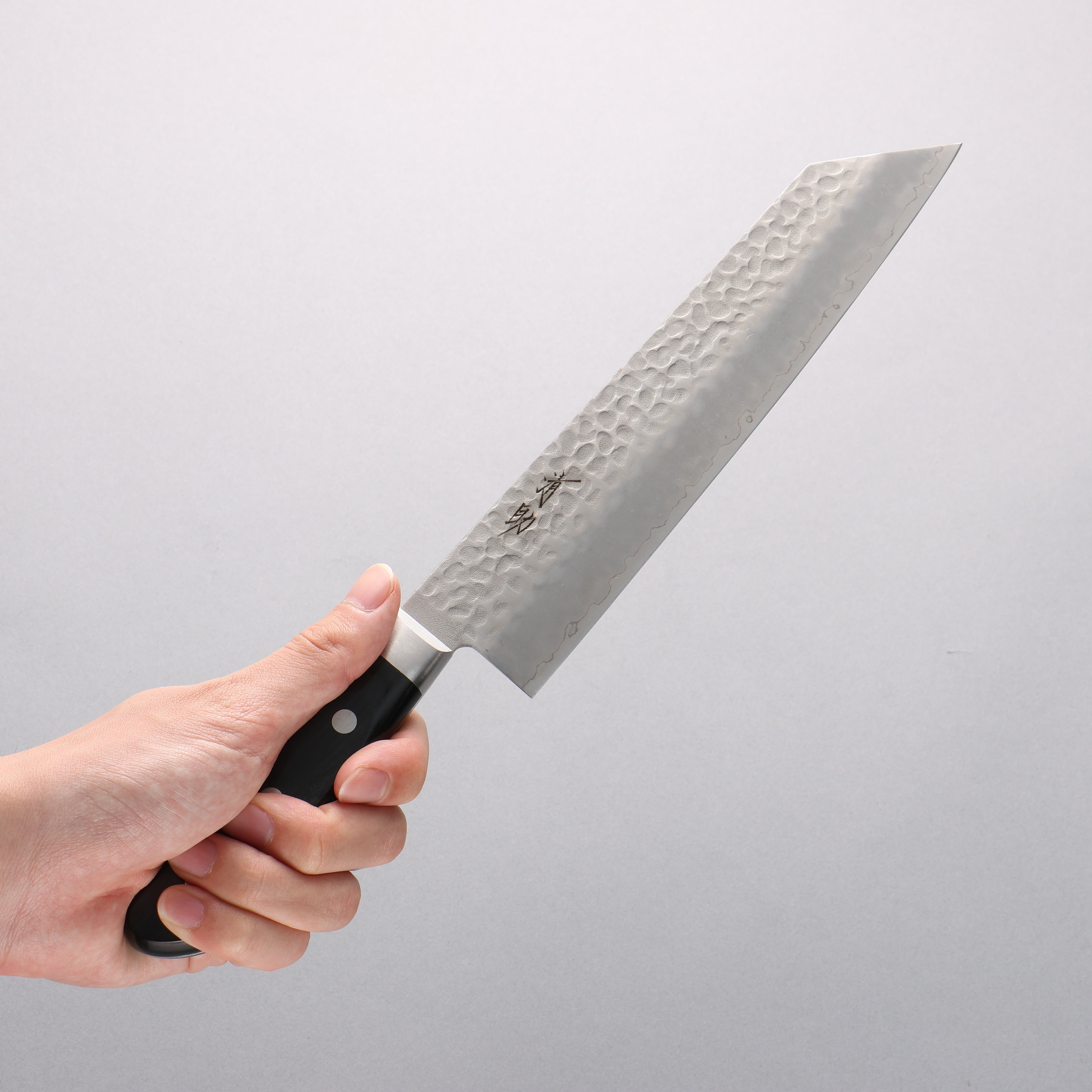 Seisuke AUS8 Hammered Kiritsuke Gyuto 210mm Black Pakkawood Handle - Seisuke Knife