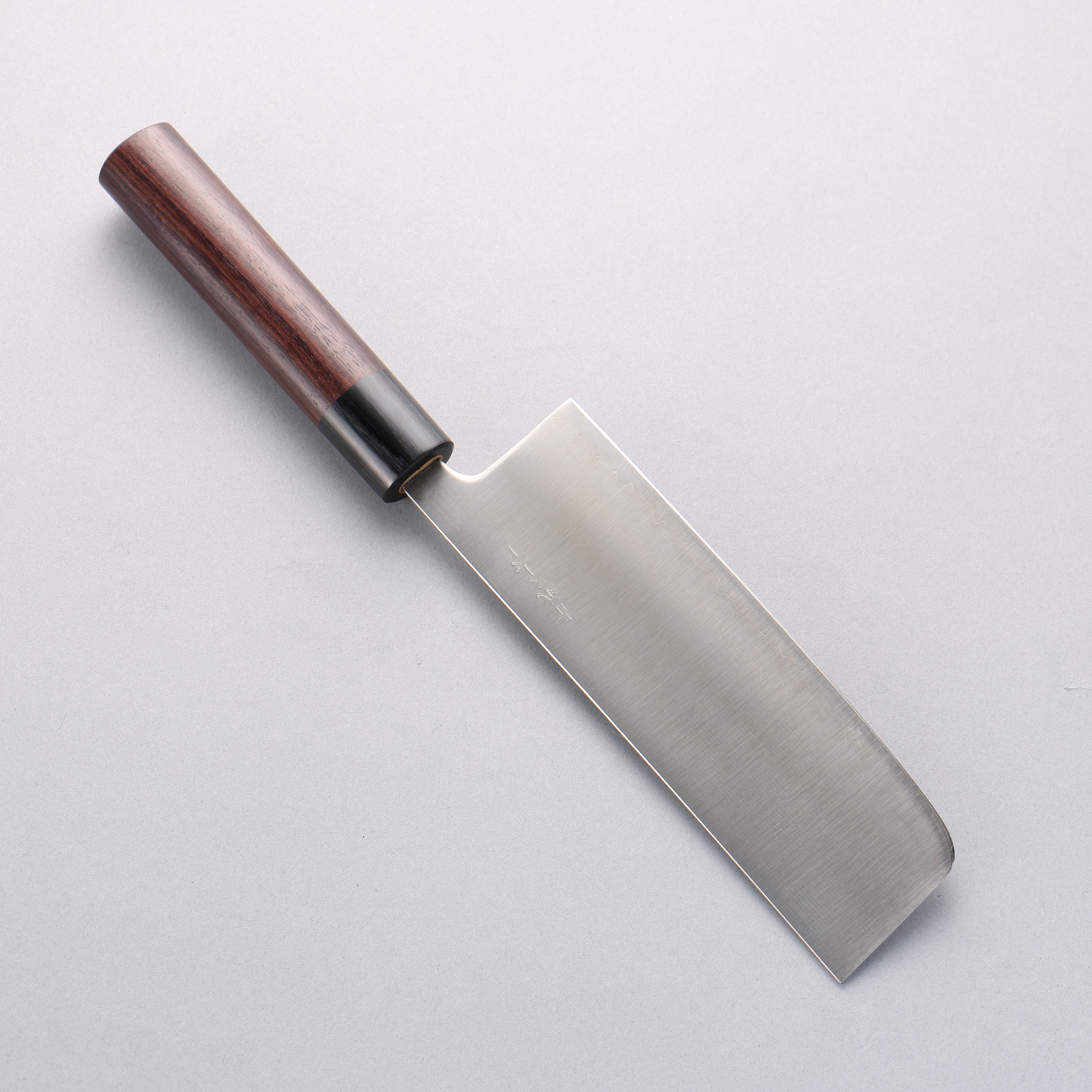 Seisuke Blue Super Nakiri 165mm Rosewood (Ferrule: Black Pakka Wood) Handle - Seisuke Knife