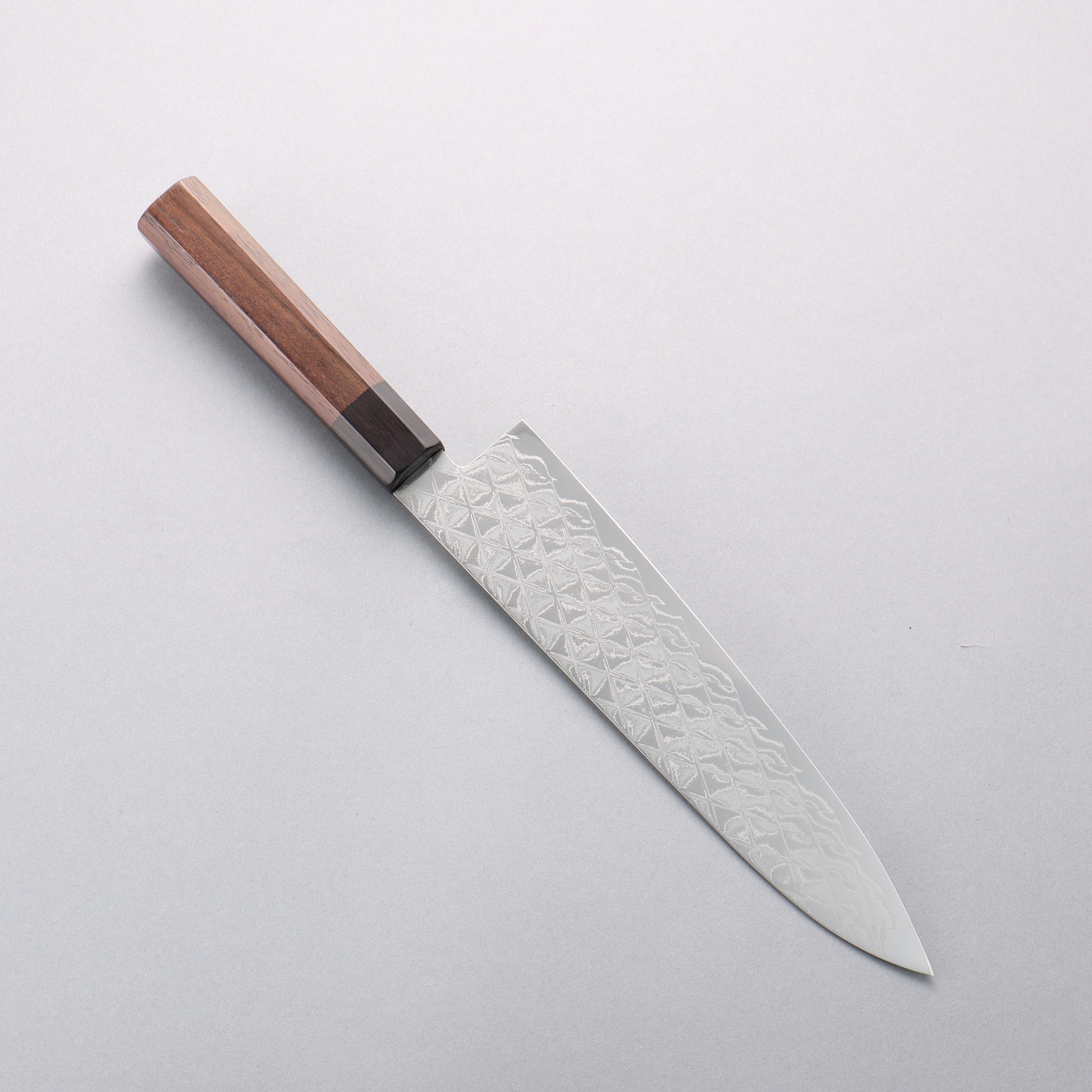 Seisuke AUS10 Mirror Crossed Gyuto 210mm Shitan & Black Pakkawood Handle - Seisuke Knife