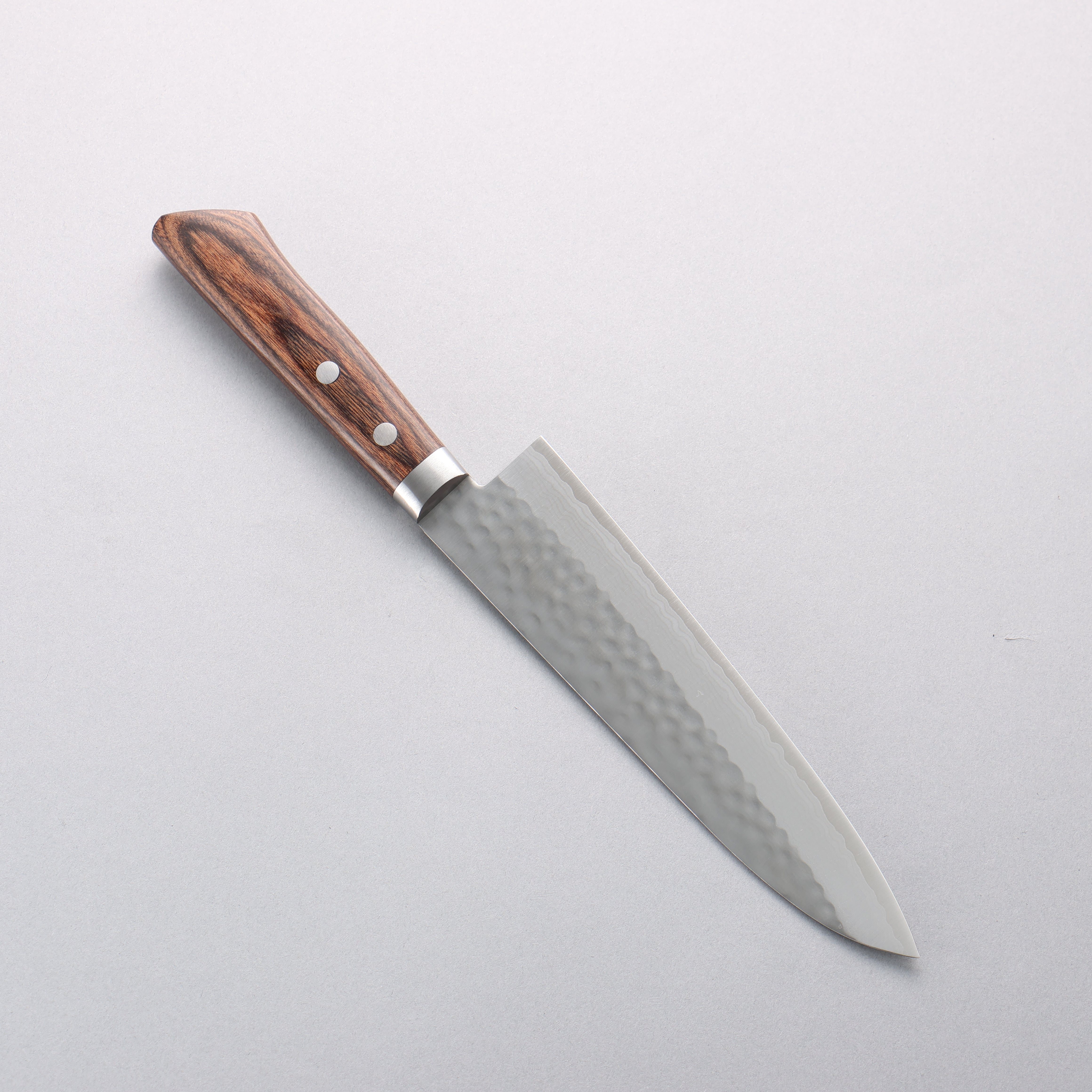 Kunihira Kokuryu VG10 Hammered Damascus Gyuto 180mm Scotch Pakka wood Handle - Seisuke Knife