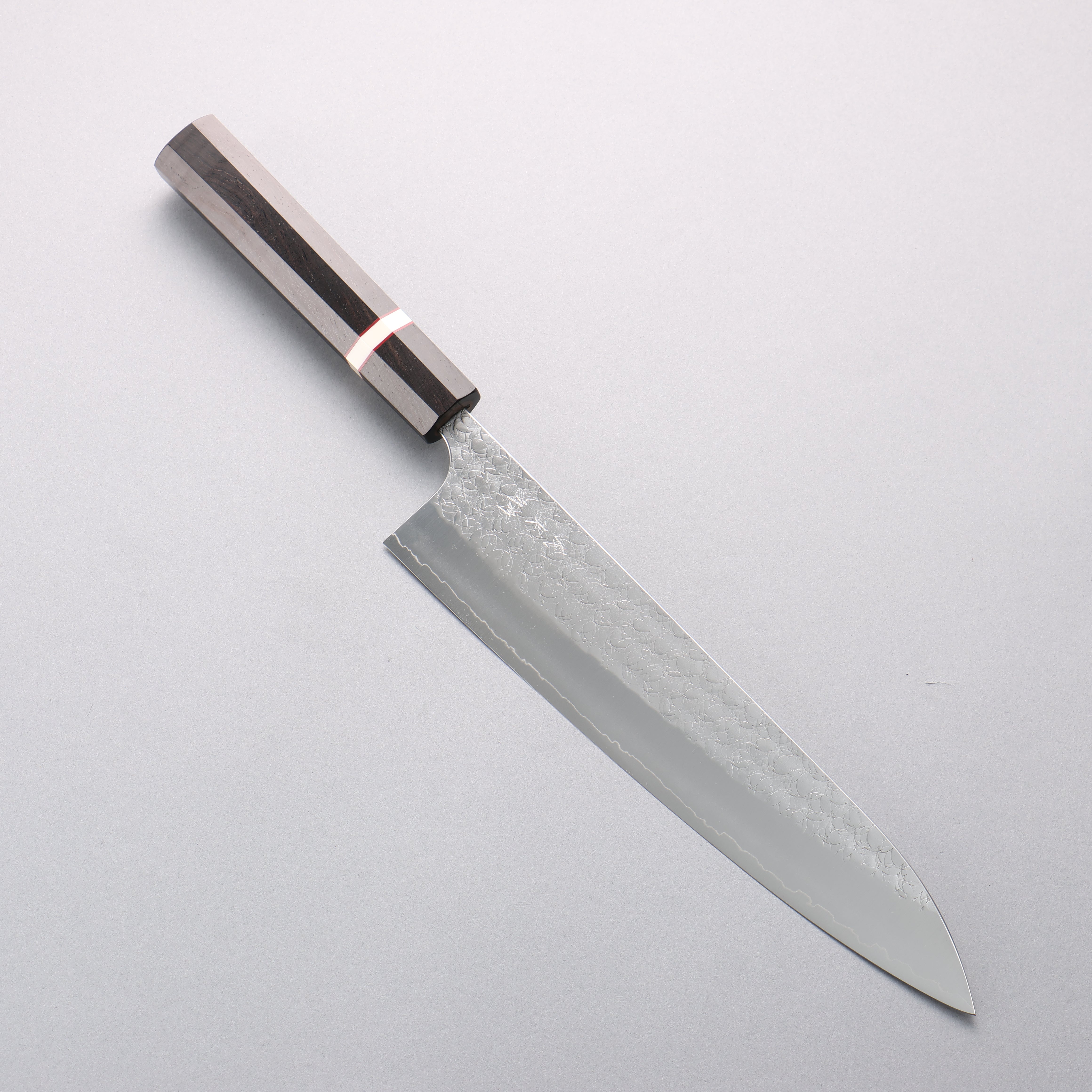 Yoshimi Kato Minamo SG2 Hammered Gyuto 240mm Ebony (White Ring) Handle - Seisuke Knife