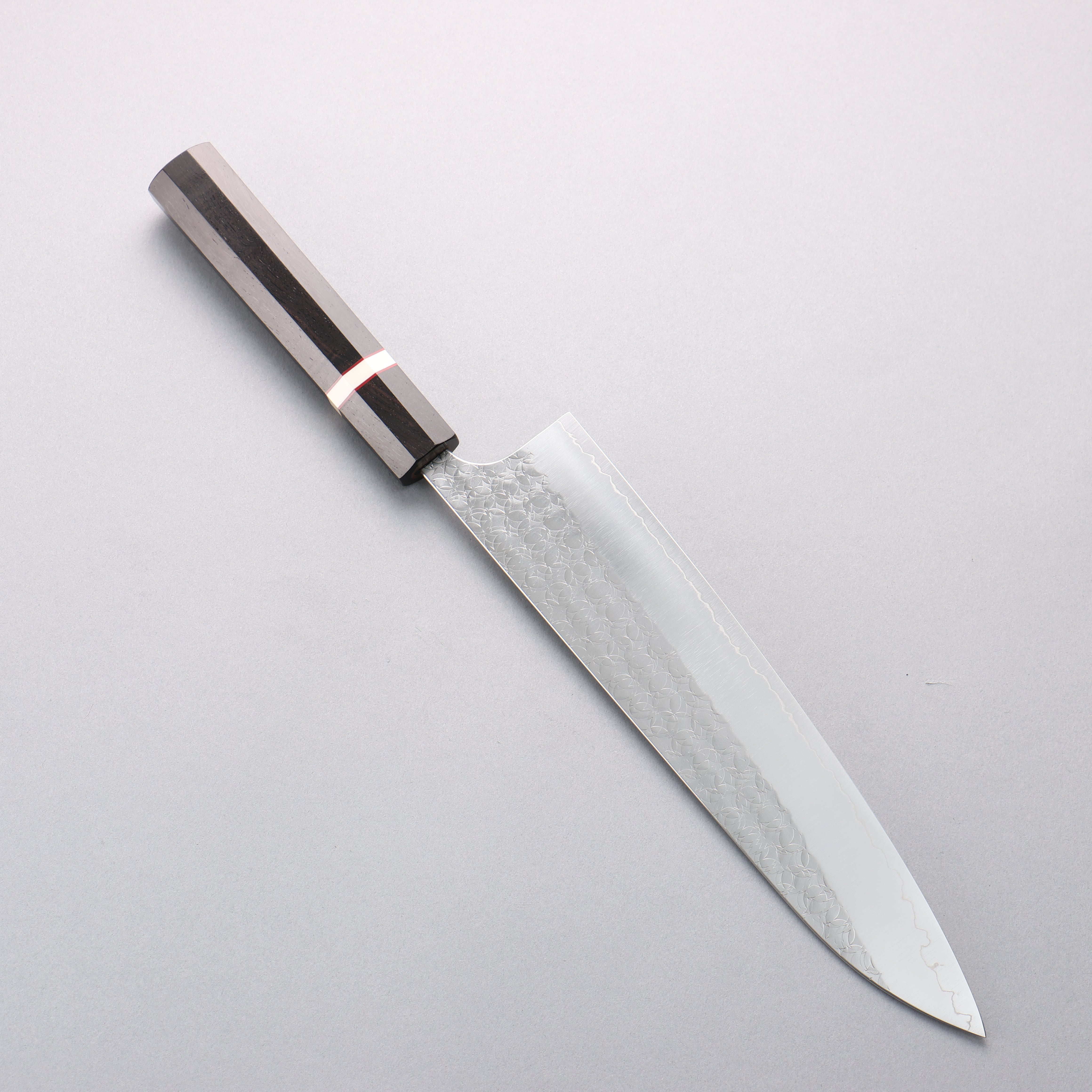 Yoshimi Kato Minamo SG2 Hammered Gyuto 240mm Ebony (White Ring) Handle - Seisuke Knife