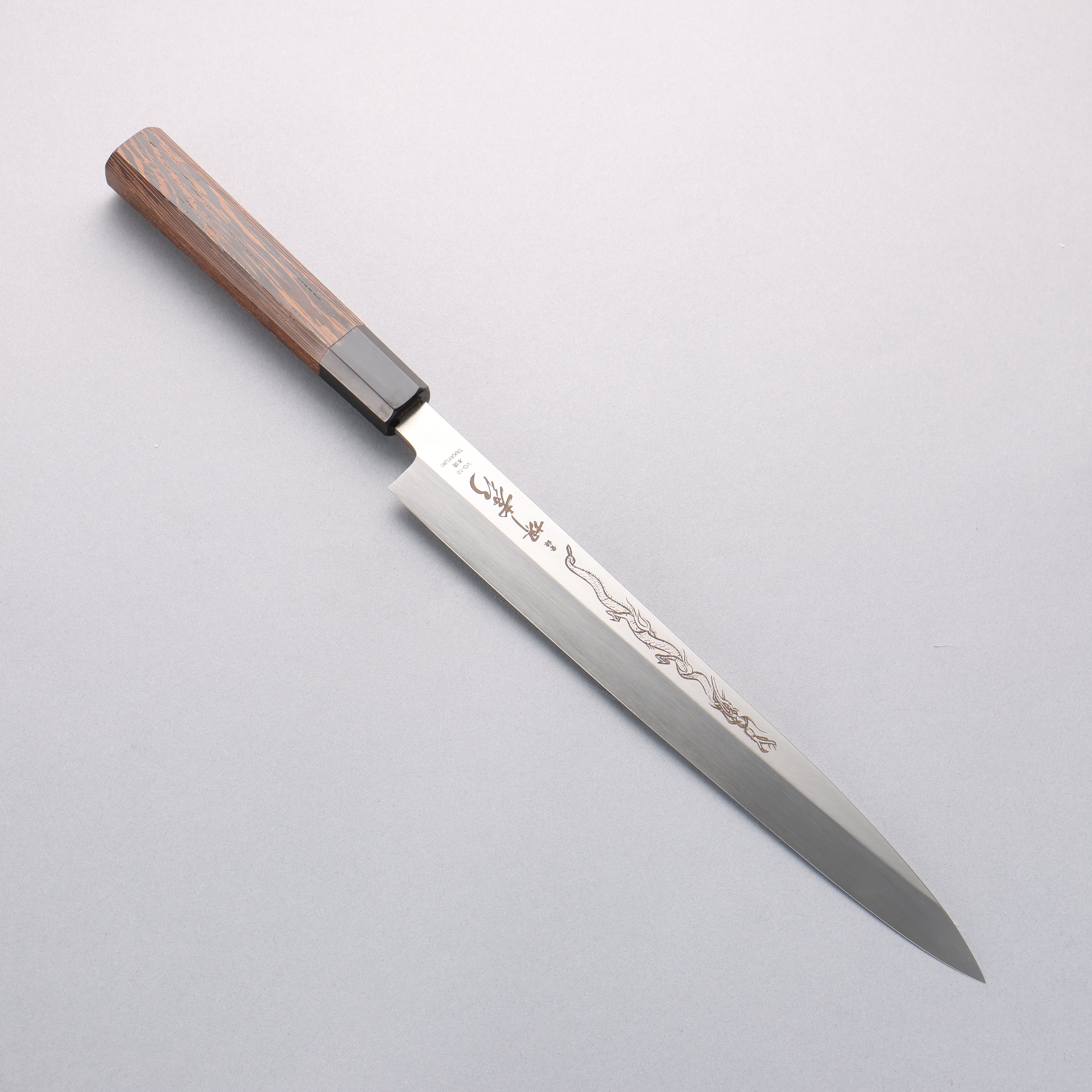 Sakai Takayuki Honyaki VG10 Dragon engraving Yanagiba 270mm Wenge Handle with Sheath - Seisuke Knife