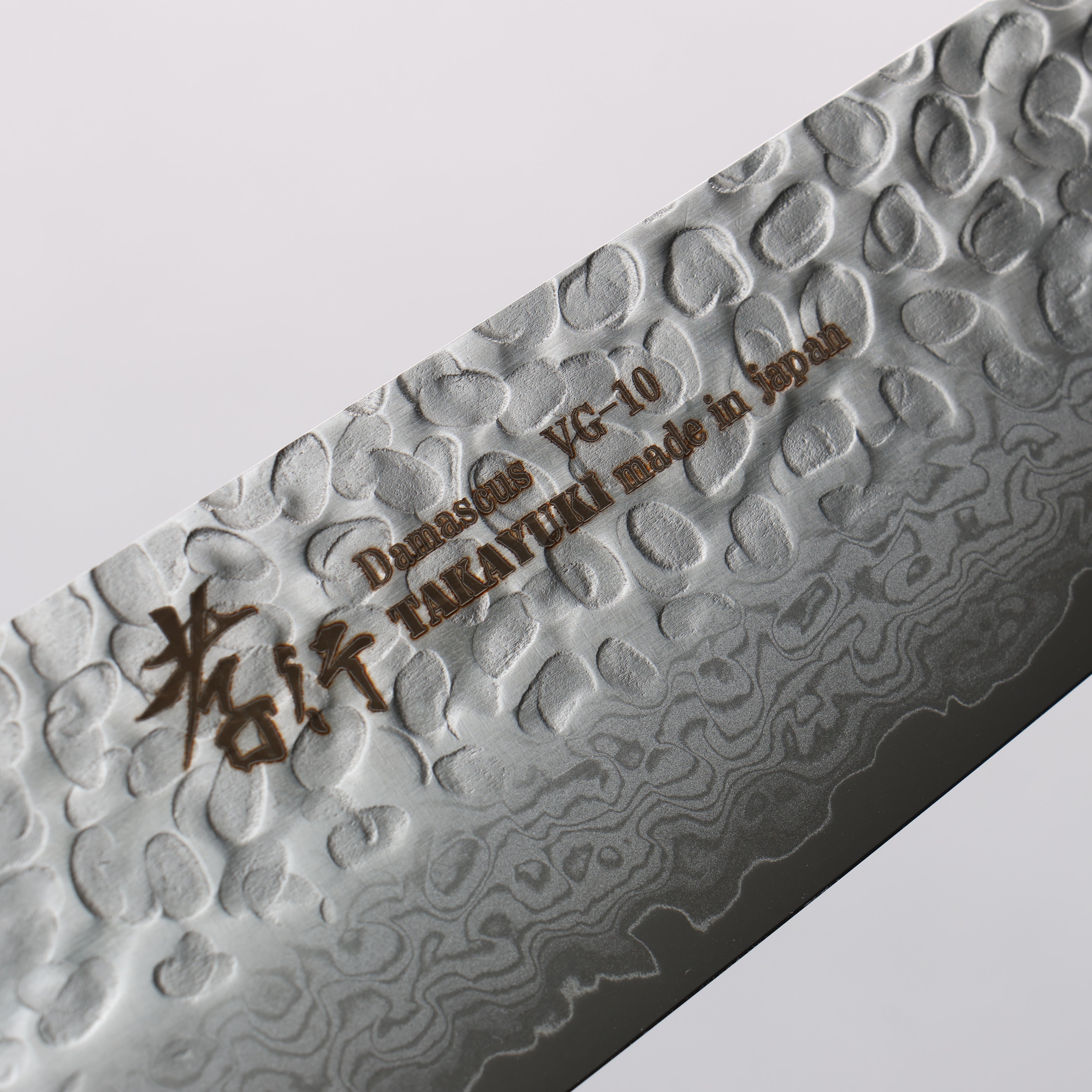 Sakai Takayuki VG10 Hammered Damascus 17 Layer Gyuto 210mm Black Pakka wood Handle - Seisuke Knife
