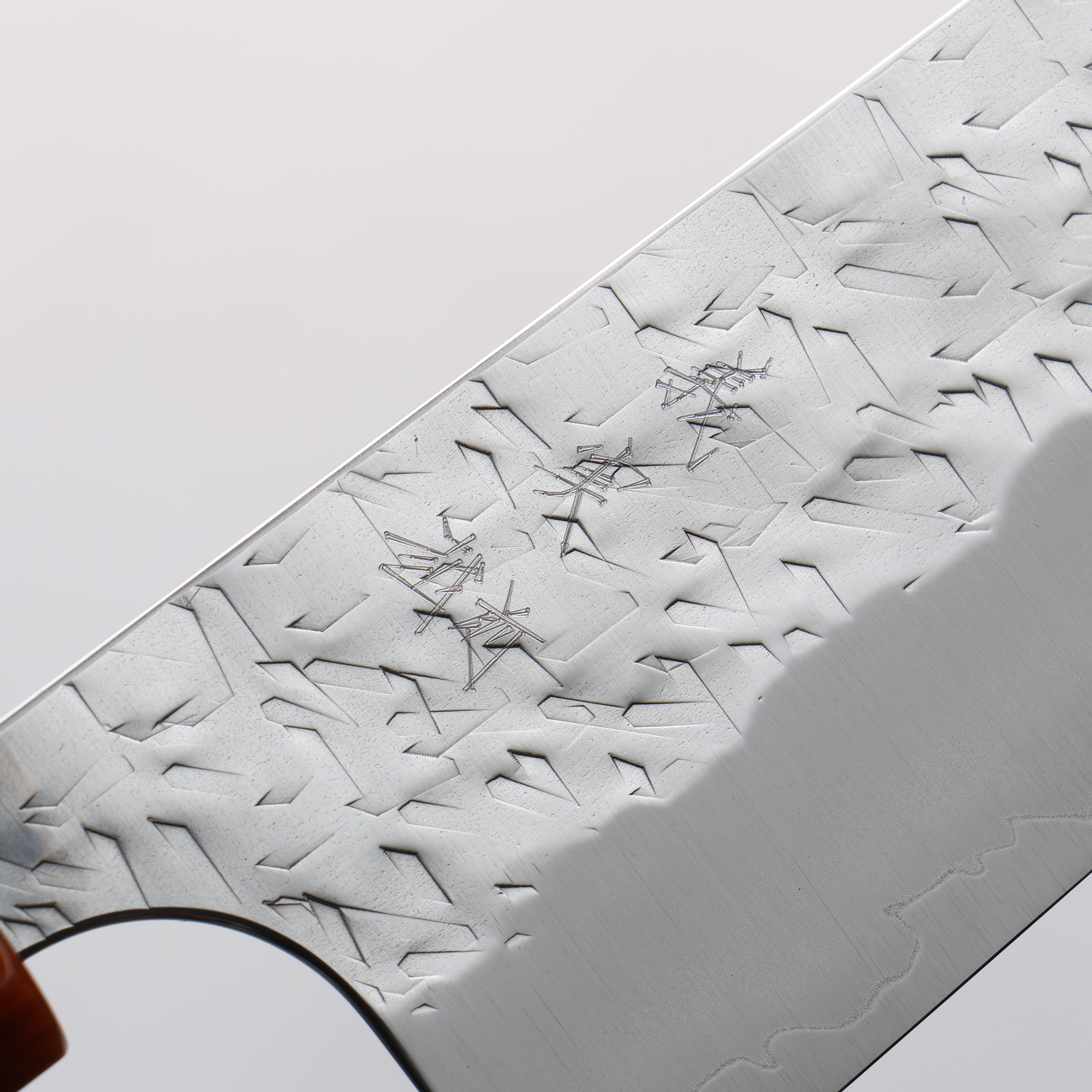 Yoshimi Kato Hyo SG2 Hammered Gyuto 210mm Ebony (ferrule: Orange Resin) Handle - Seisuke Knife