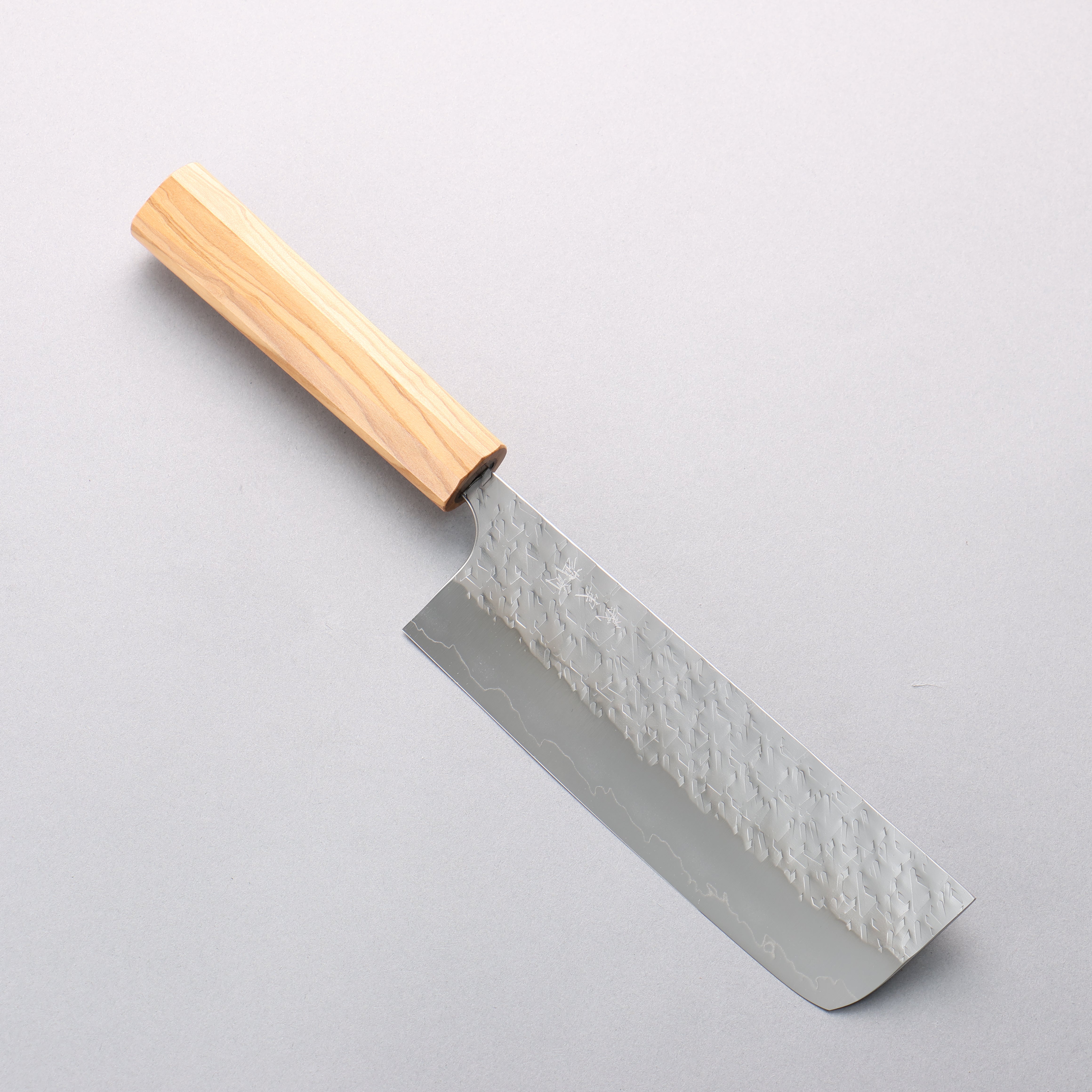 Yoshimi Kato Hyo SG2 Hammered Nakiri 165mm Olive Wood Handle - Seisuke Knife