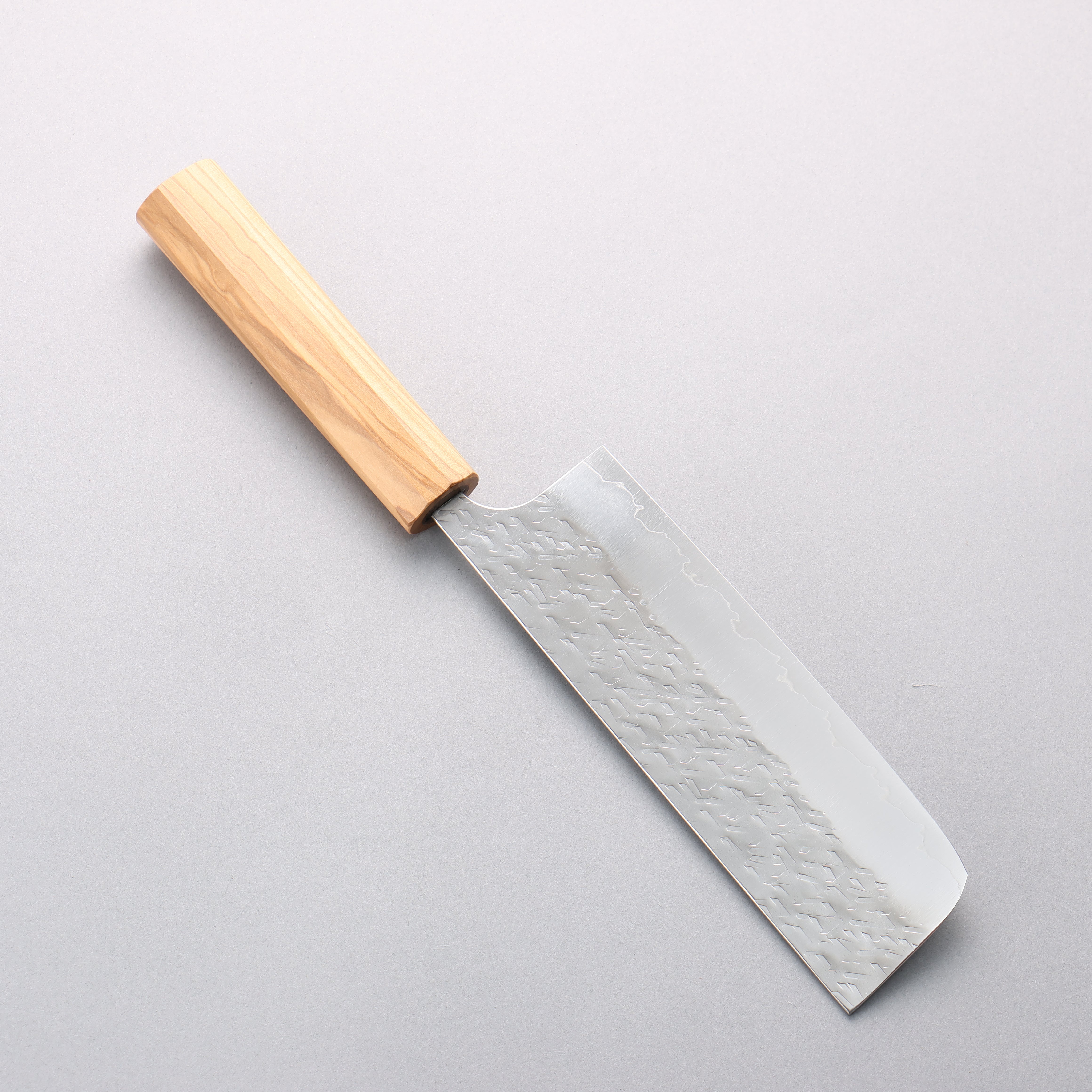 Yoshimi Kato Hyo SG2 Hammered Nakiri 165mm Olive Wood Handle - Seisuke Knife