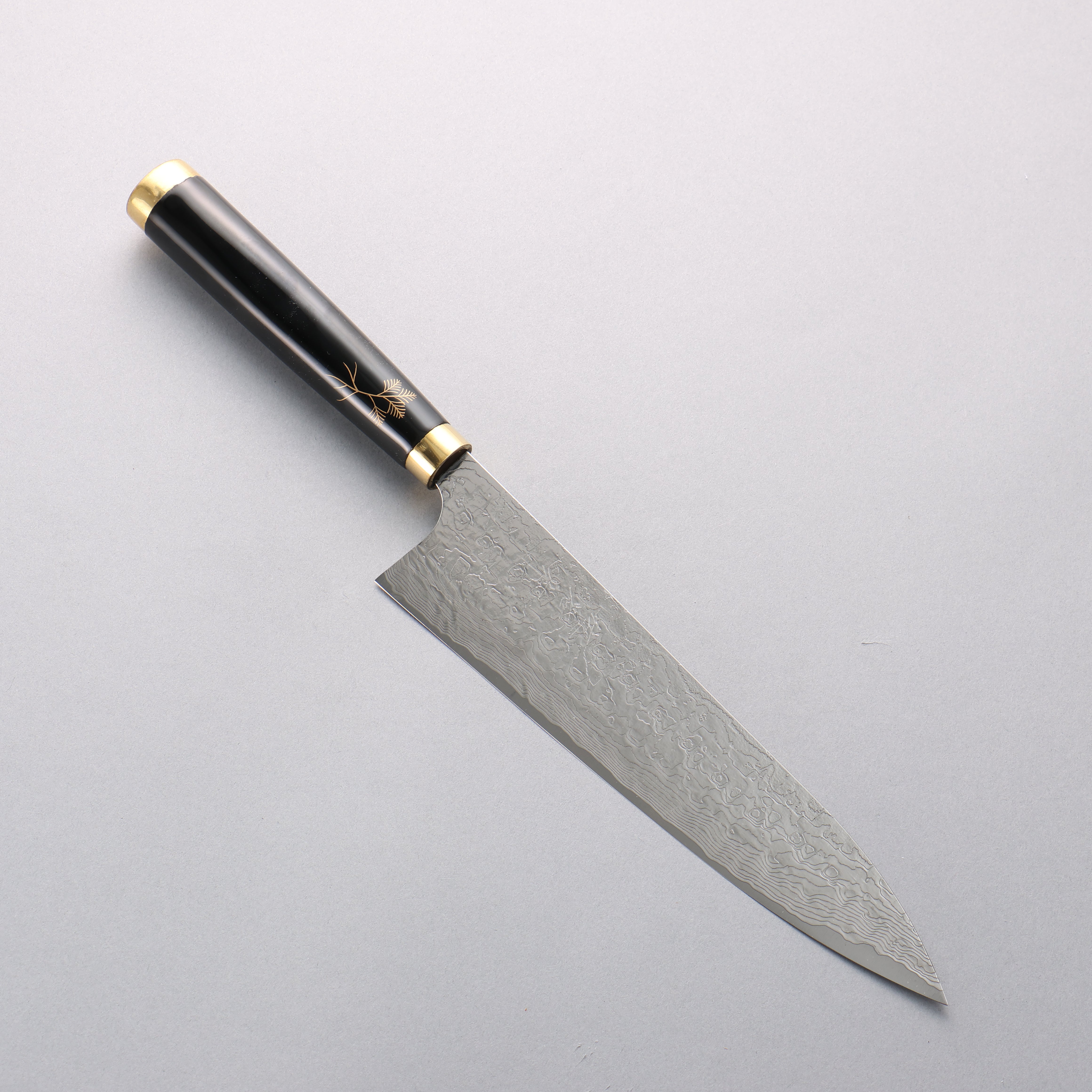 Takeshi Saji Maki-e Art Crane SG2 Diamond Finish Gyuto 210mm Wood(Lacquered) Handle with Sheath - Seisuke Knife