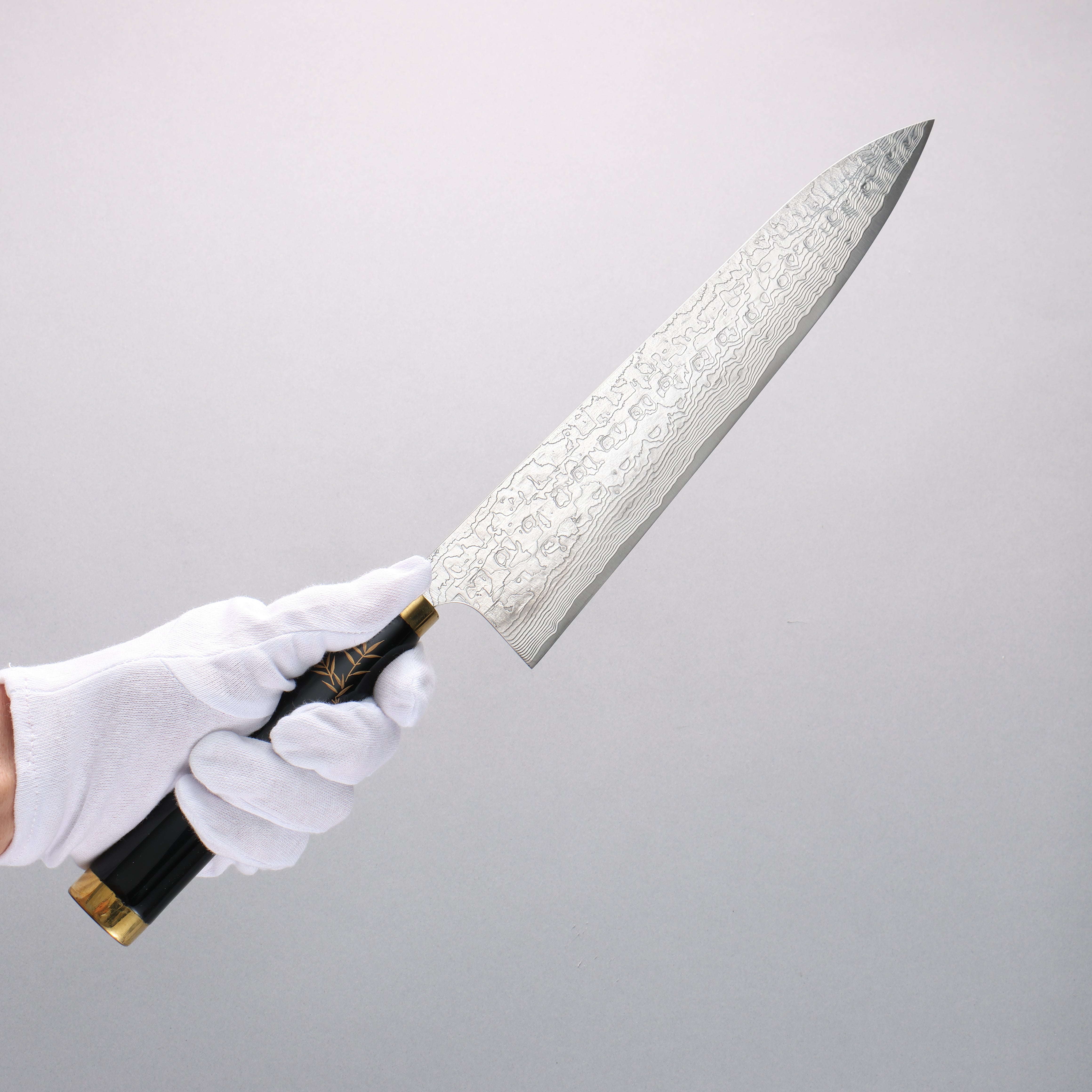 Takeshi Saji Maki-e Art Tiger SG2 Diamond Finish Gyuto 240mm Wood(Lacquered) Handle with Sheath - Seisuke Knife