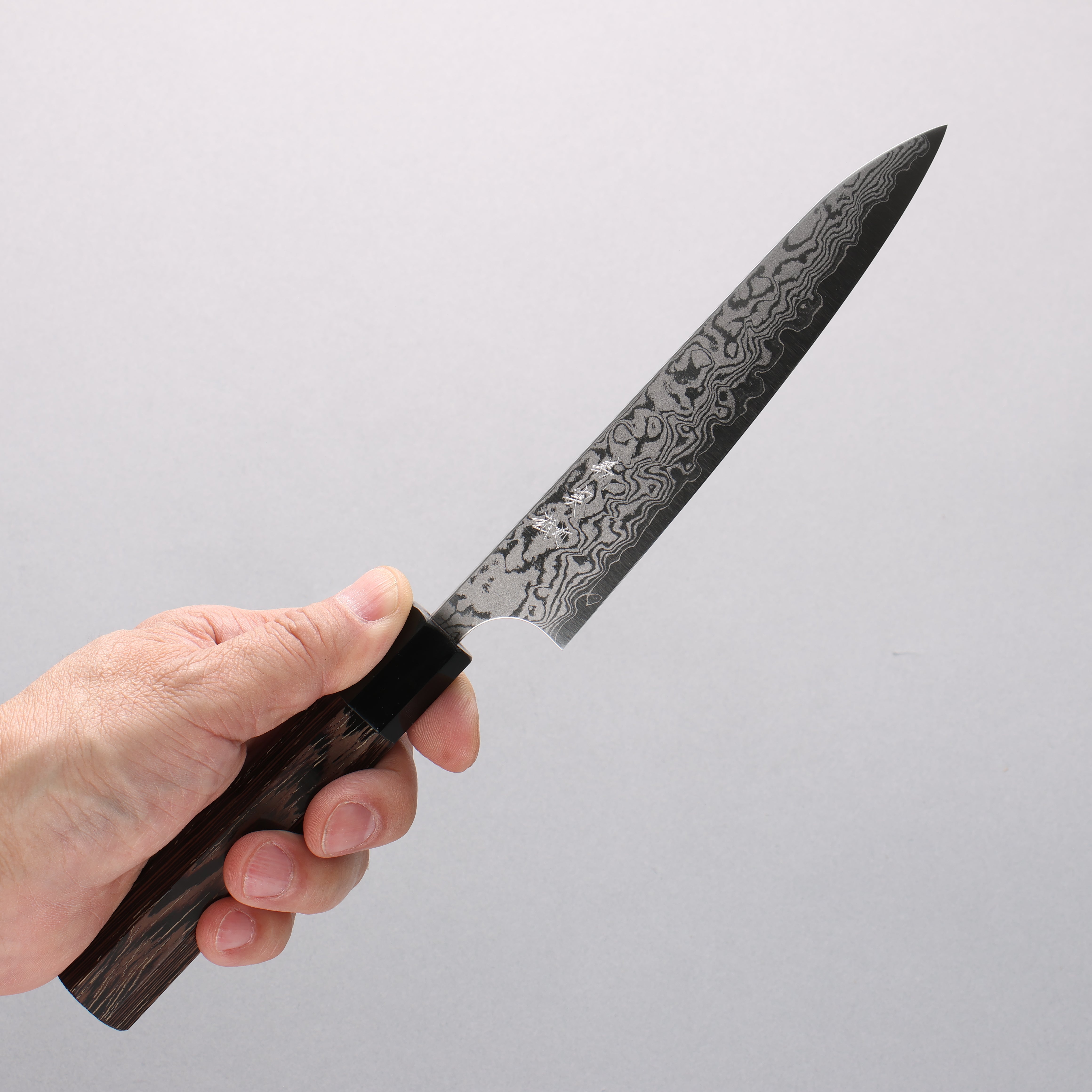 Yoshimi Kato VG10 Damascus Migaki Finished Petty-Utility 150mm Wenge Handle - Seisuke Knife