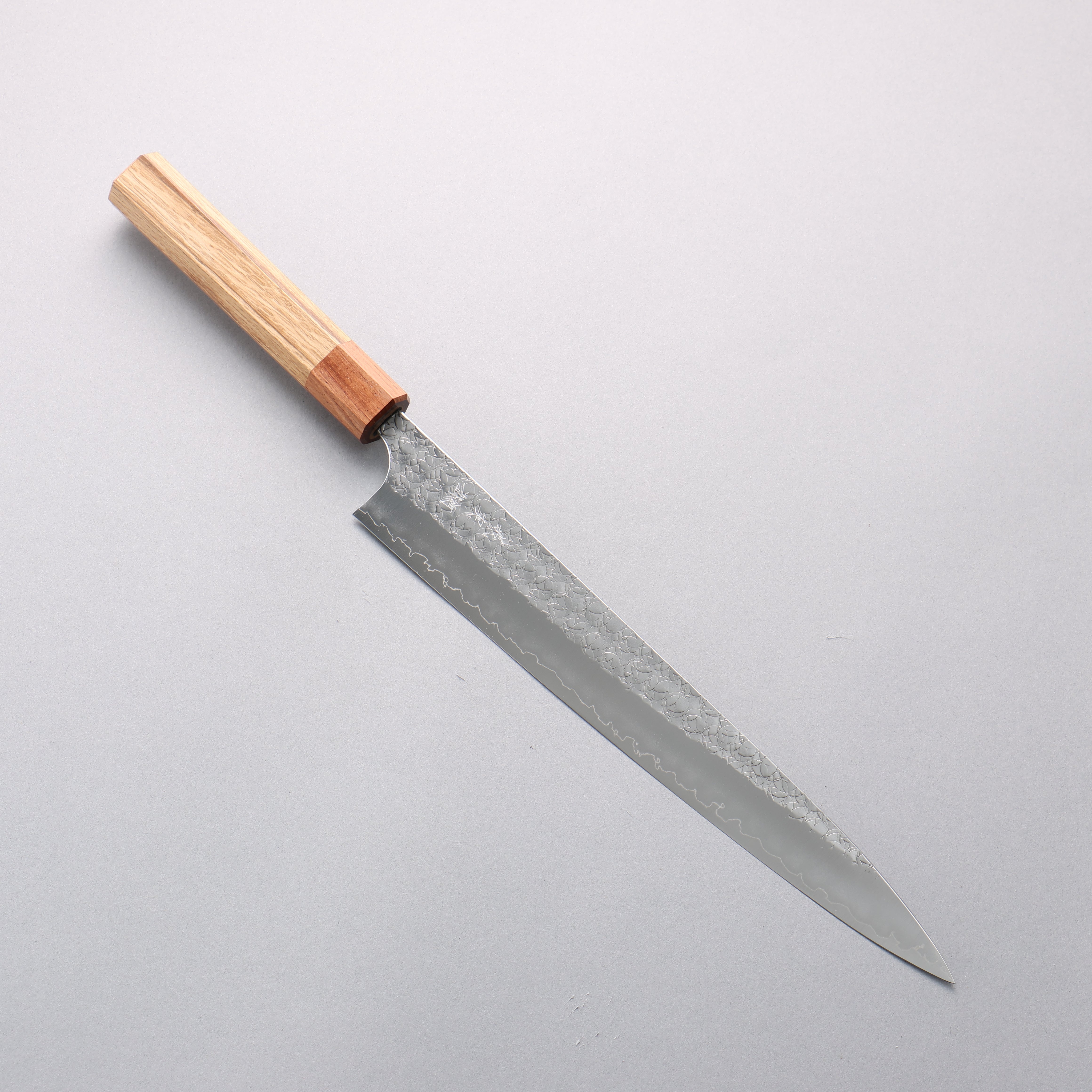 Yoshimi Kato Minamo SG2 Hammered Sujihiki 270mm Oak (Ferrule: Rosewood) Handle - Seisuke Knife