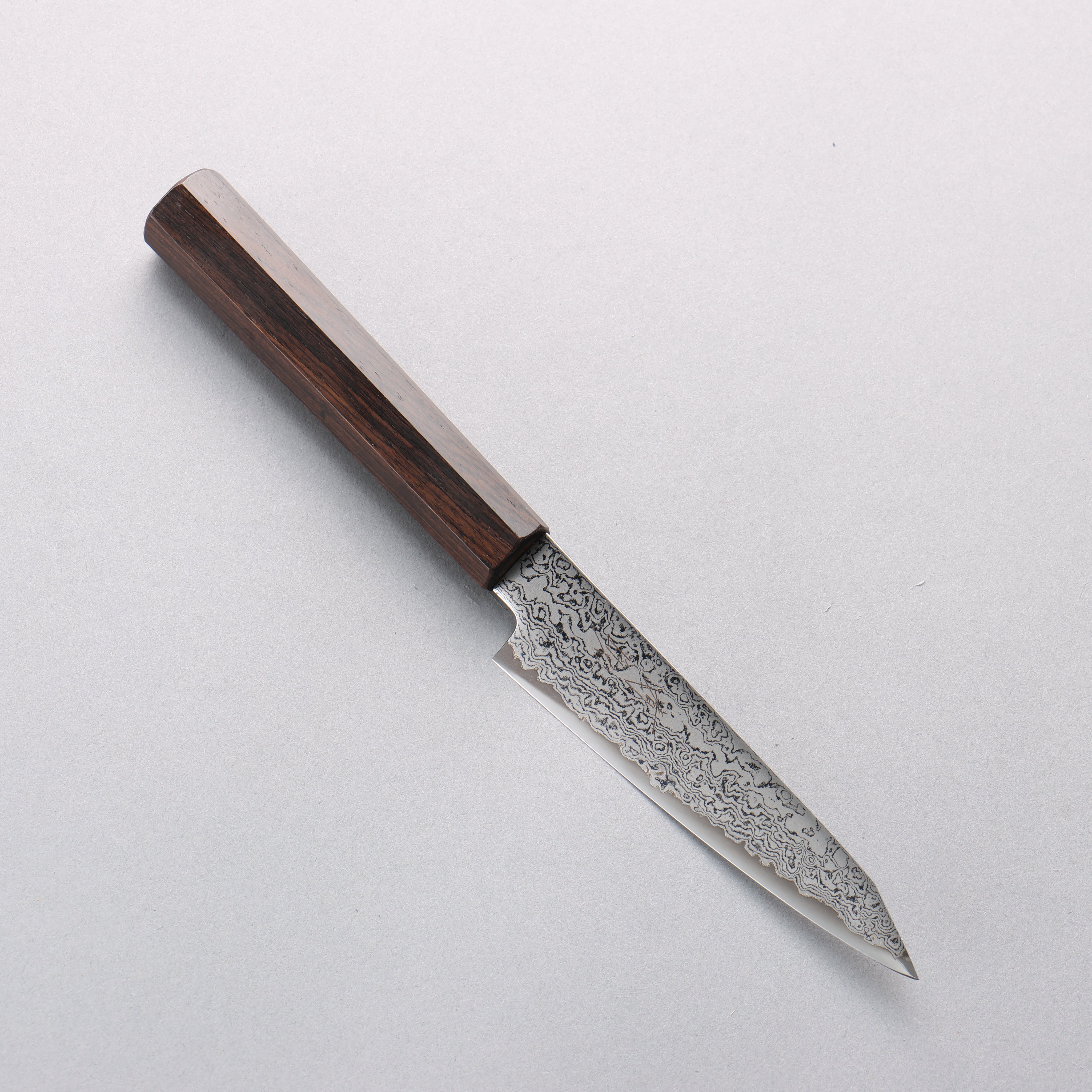 Seisuke VG10 Damascus Petty-Utility 120mm Ebony Wood Handle - Seisuke Knife
