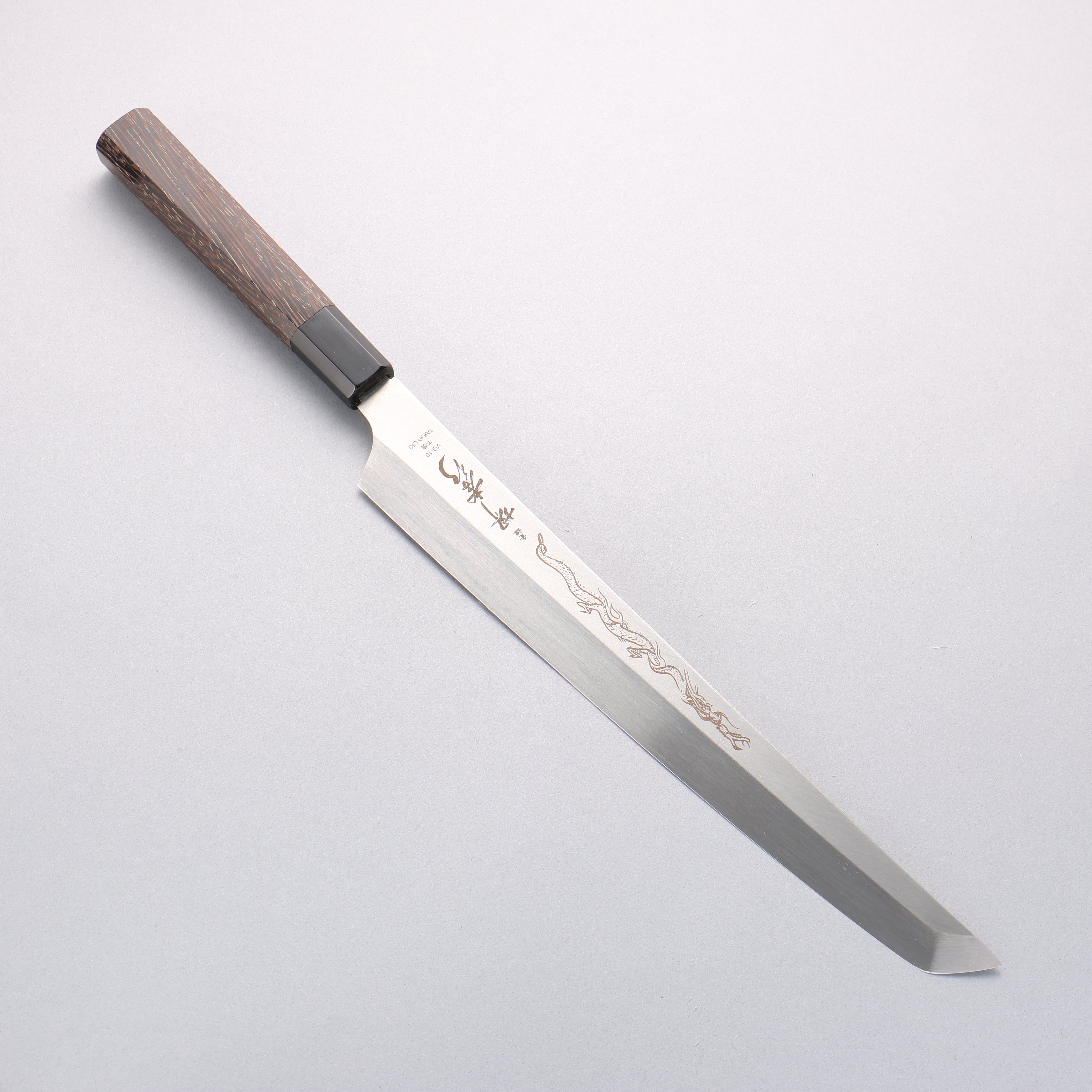 Sakai Takayuki Honyaki VG10 Dragon engraving Sakimaru Yanagiba 300mm Wenge Handle with Sheath - Seisuke Knife