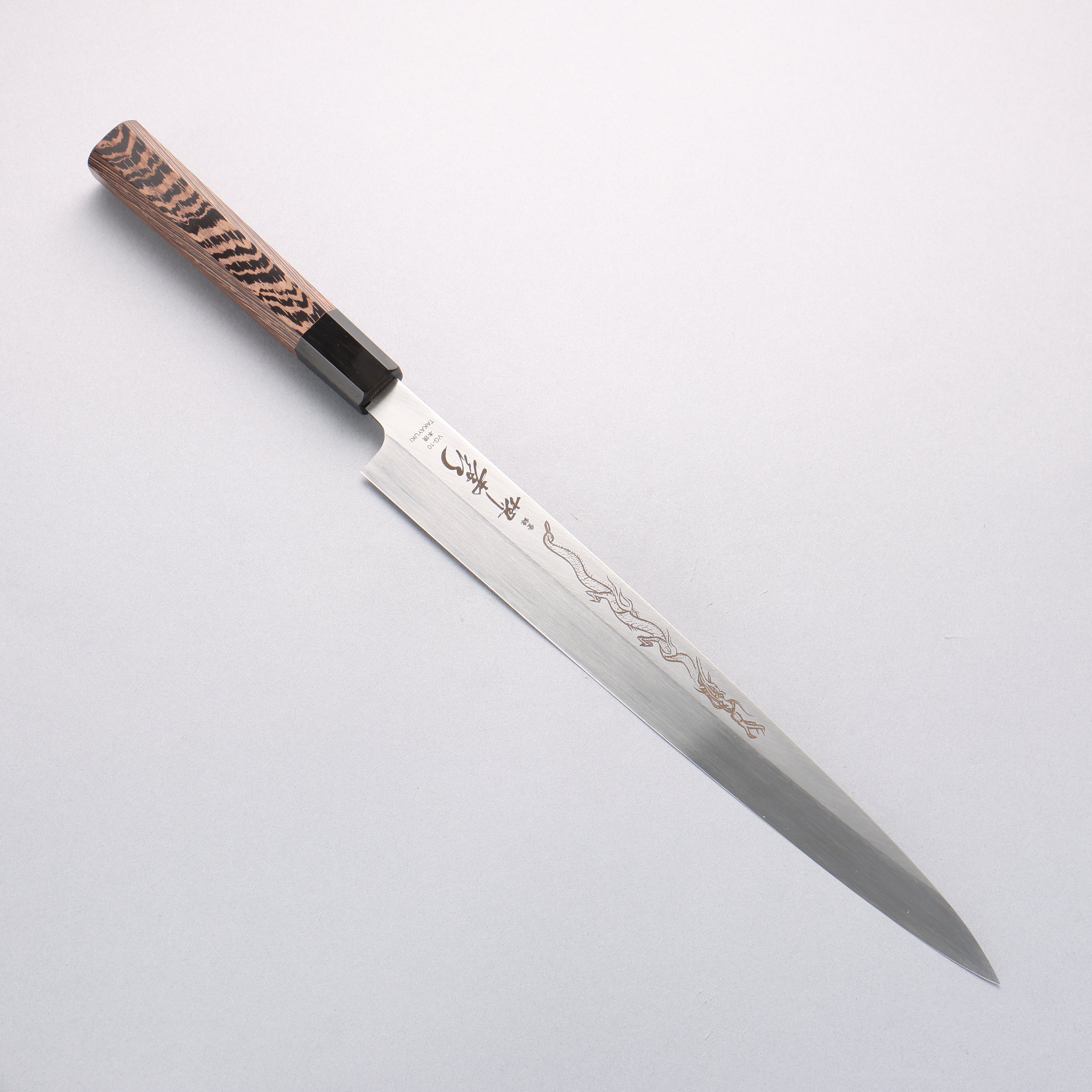 Sakai Takayuki Honyaki VG10 Dragon Engraved Yanagiba 300mm with Wenge Handle & Sheath - Seisuke Knife
