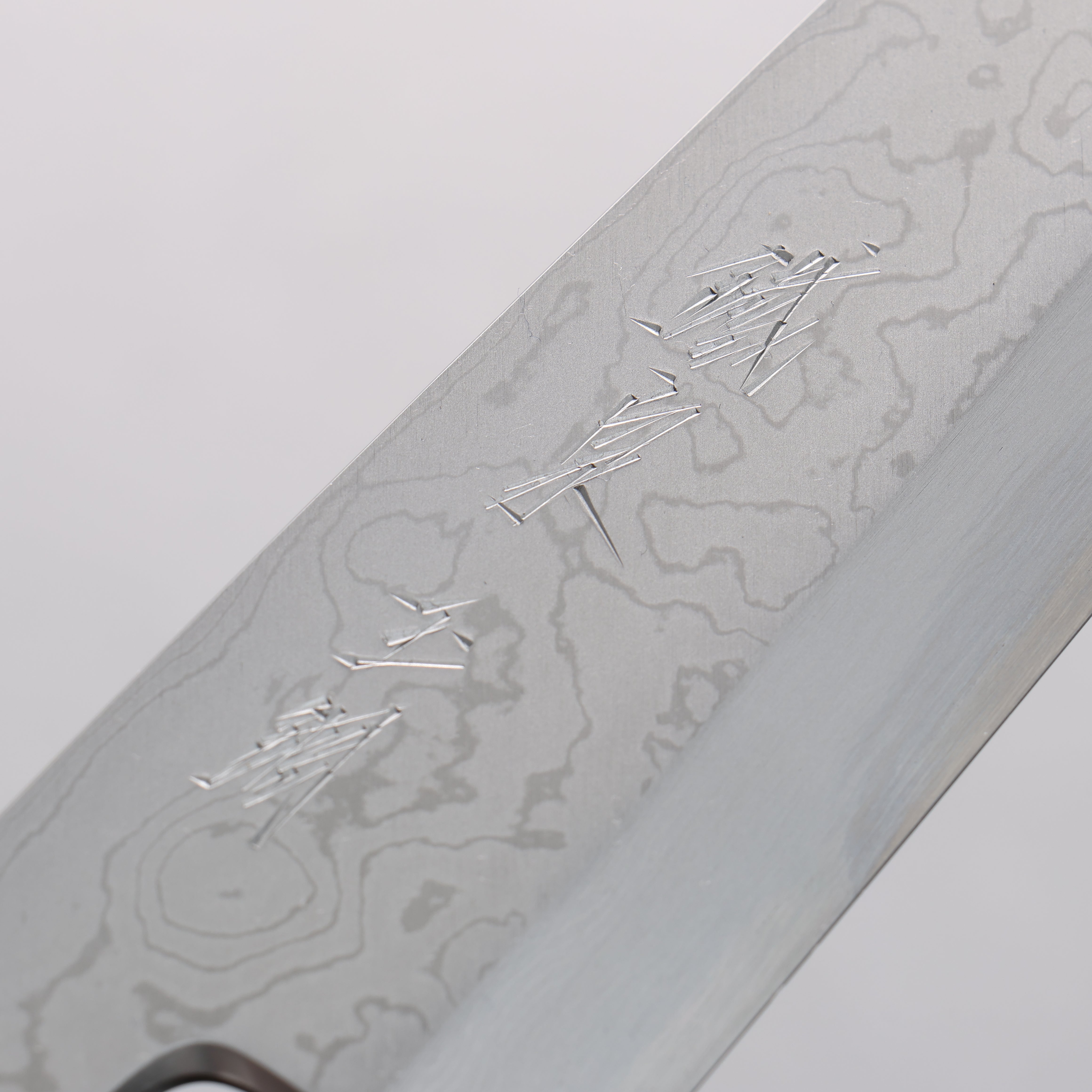 Tessen by Yamatsuka Tamahagane Damascus Santoku 165mm Wild Cherry Handle - Seisuke Knife
