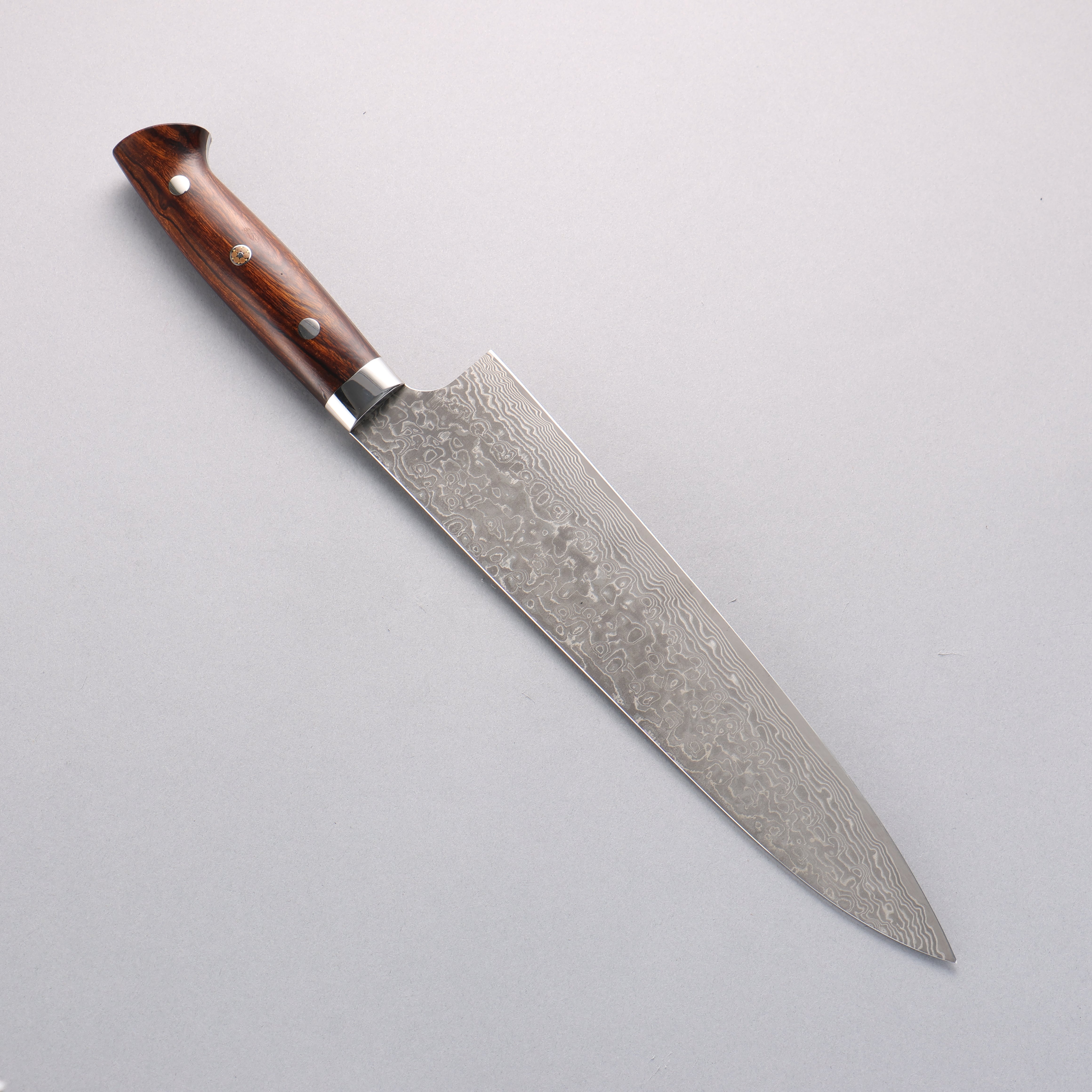Takeshi Saji SG2 Black Damascus Gyuto 180mm Ironwood Handle - Seisuke Knife