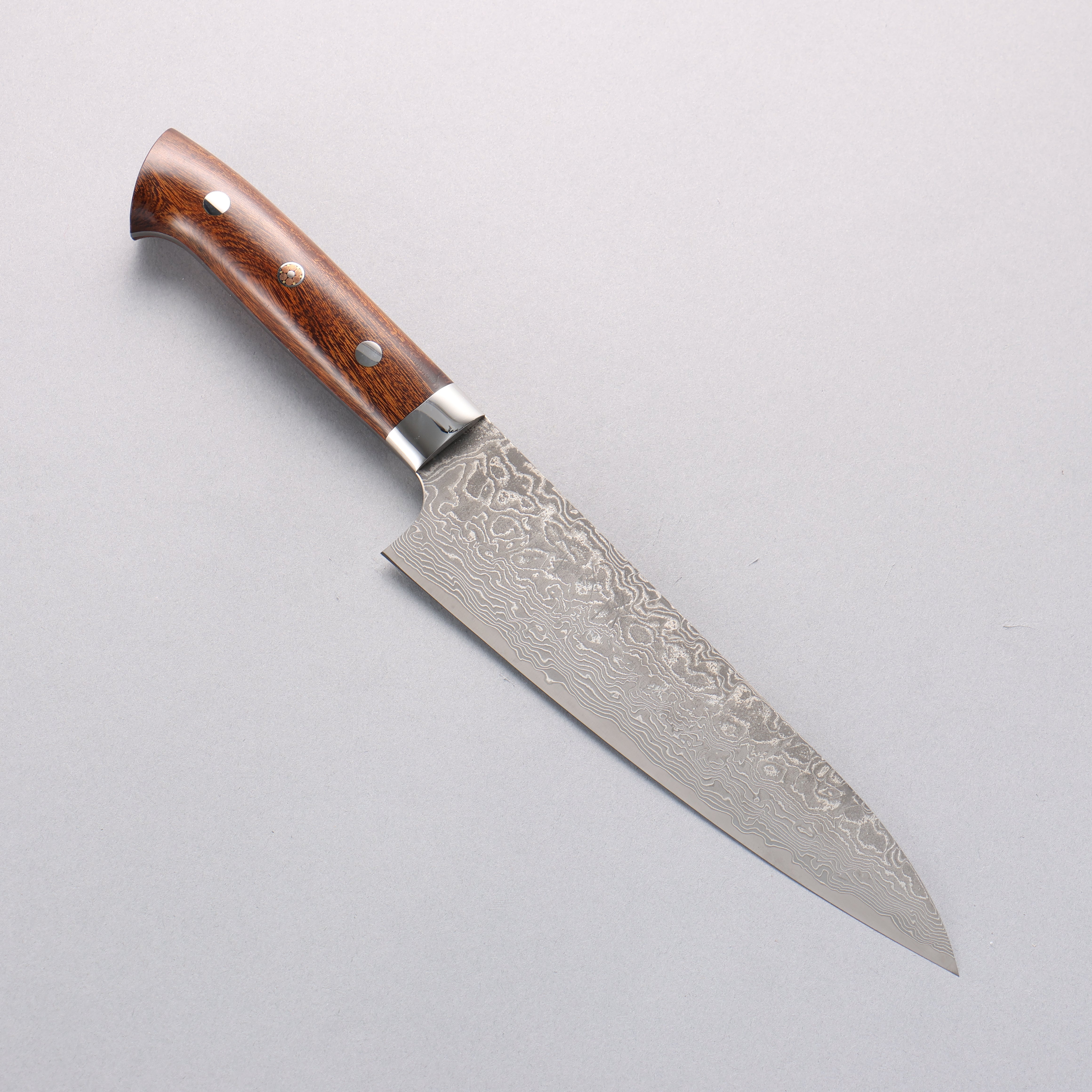 Takeshi Saji SG2 Black Damascus Gyuto 240mm Ironwood Handle - Seisuke Knife