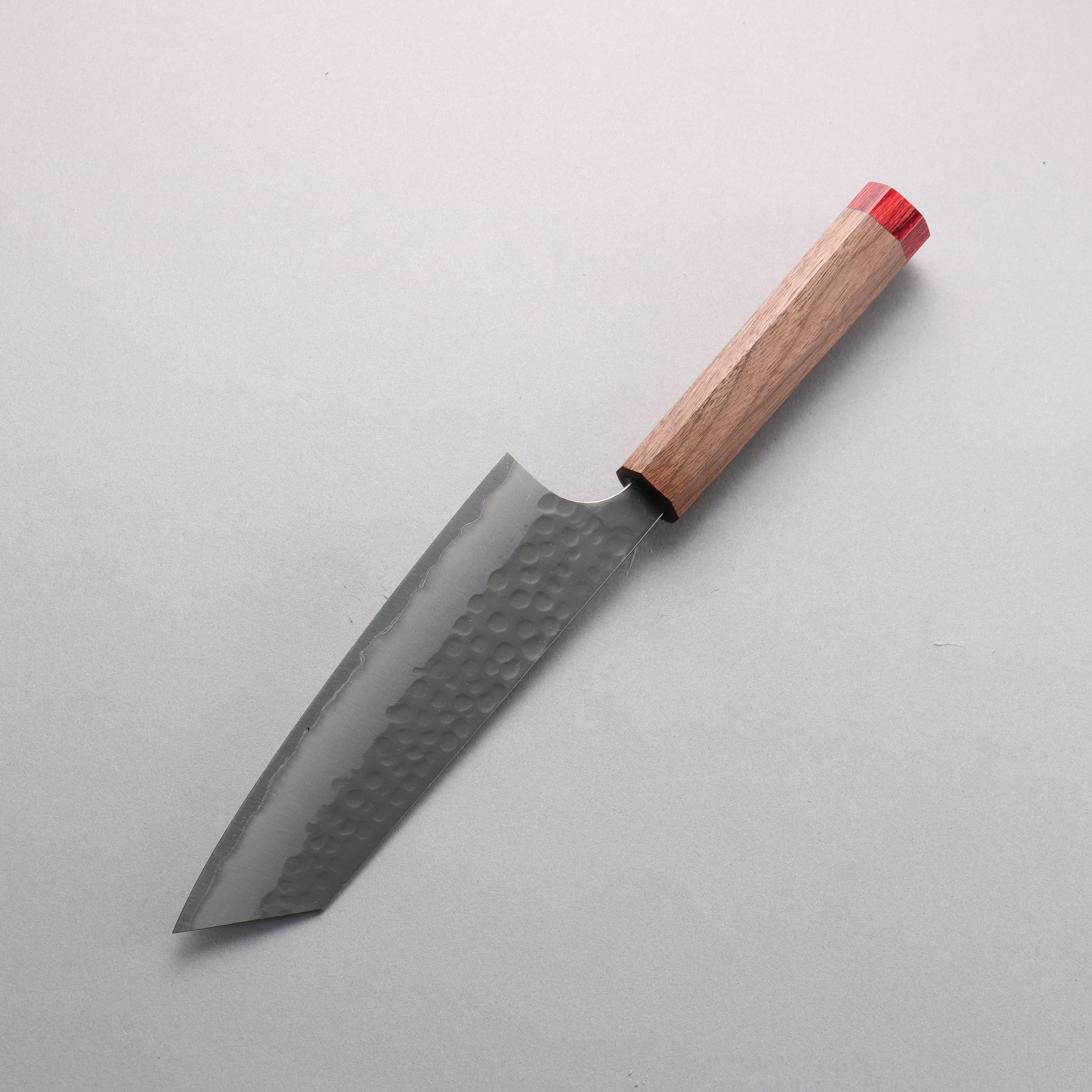 Anryu Blue Super Hammered Bunka 170mm Walnut (Red End Ferrule) Handle - Seisuke Knife
