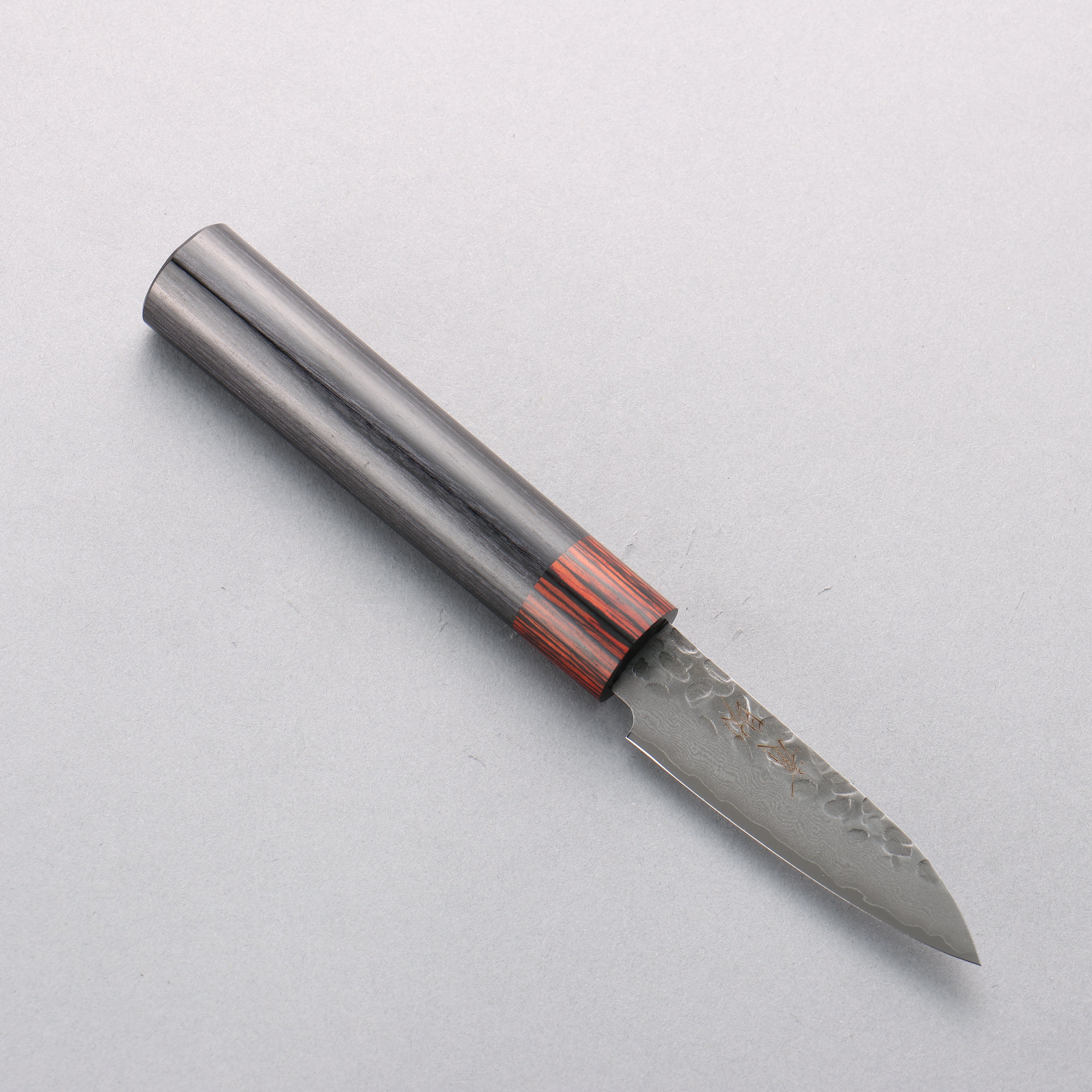 Seisuke VG10 33 Layer Hammered Damascus Paring 76mm Black Pakka wood Handle - Seisuke Knife