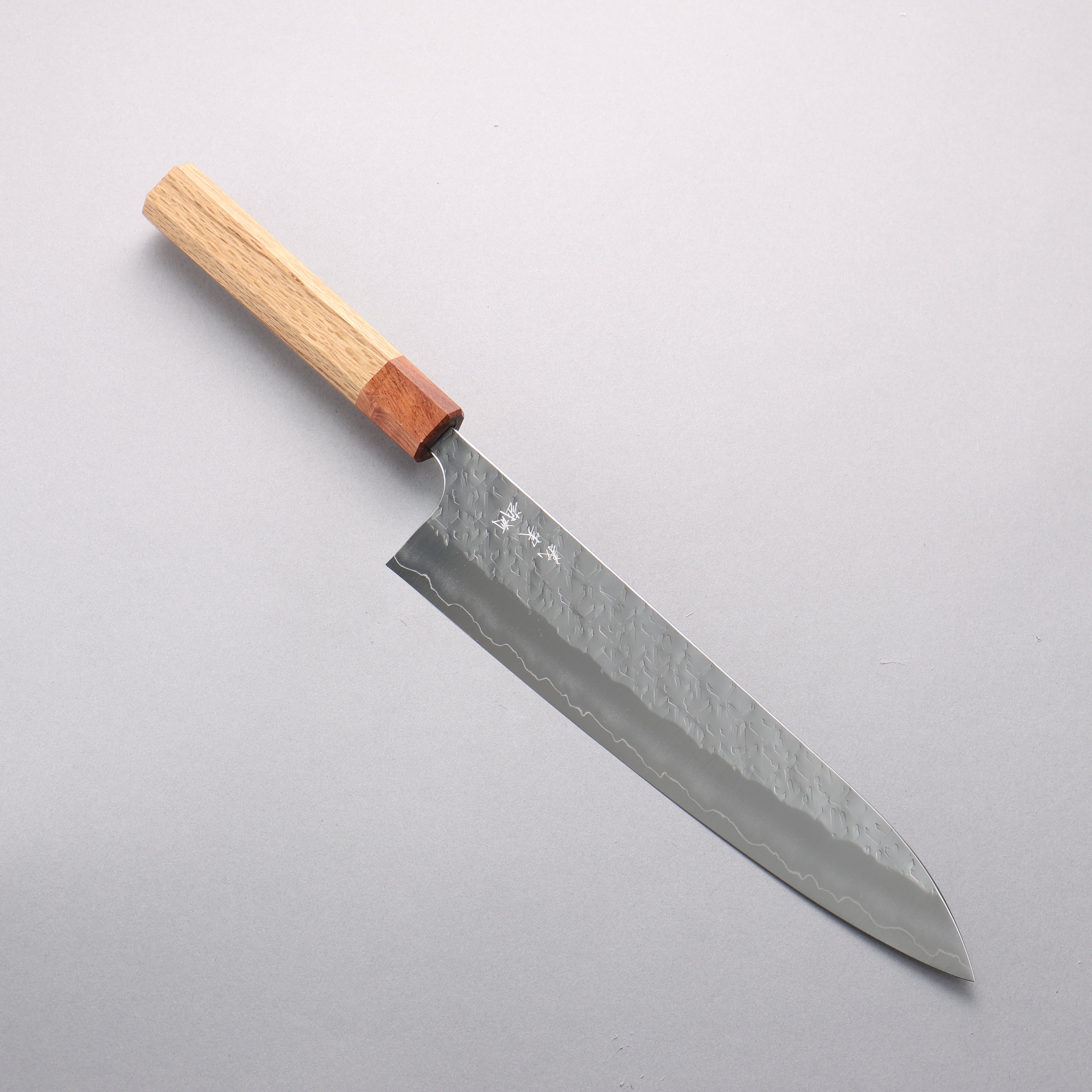 Yoshimi Kato Hyo SG2 Hammered Gyuto 240mm Oak (Ferrule: Rosewood) Handle - Seisuke Knife