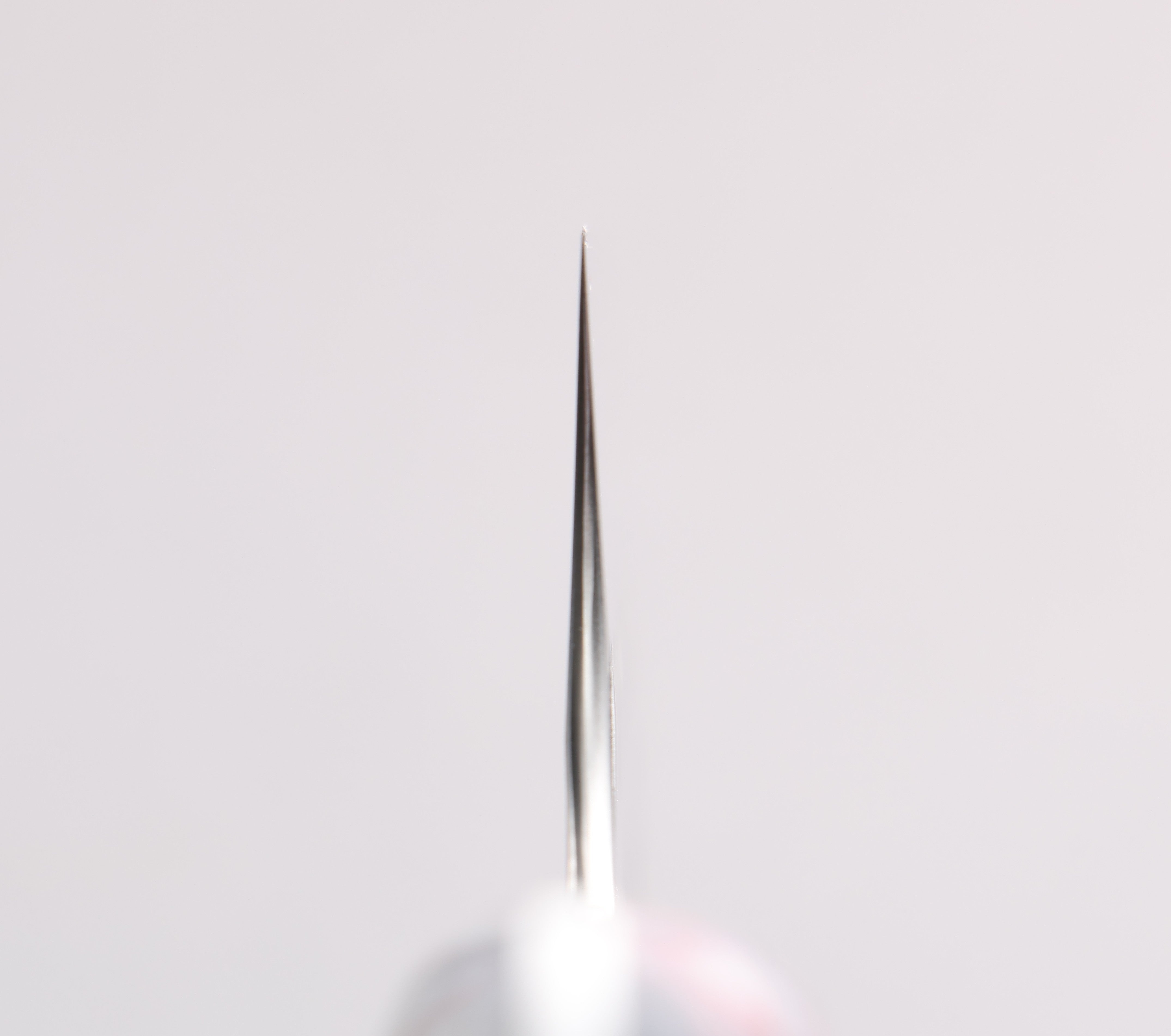 Yoshimi Kato SPG STRIX Hammered (V) Kiritsuke Gyuto 210mm Red White Black Acrylic Handle - Seisuke Knife