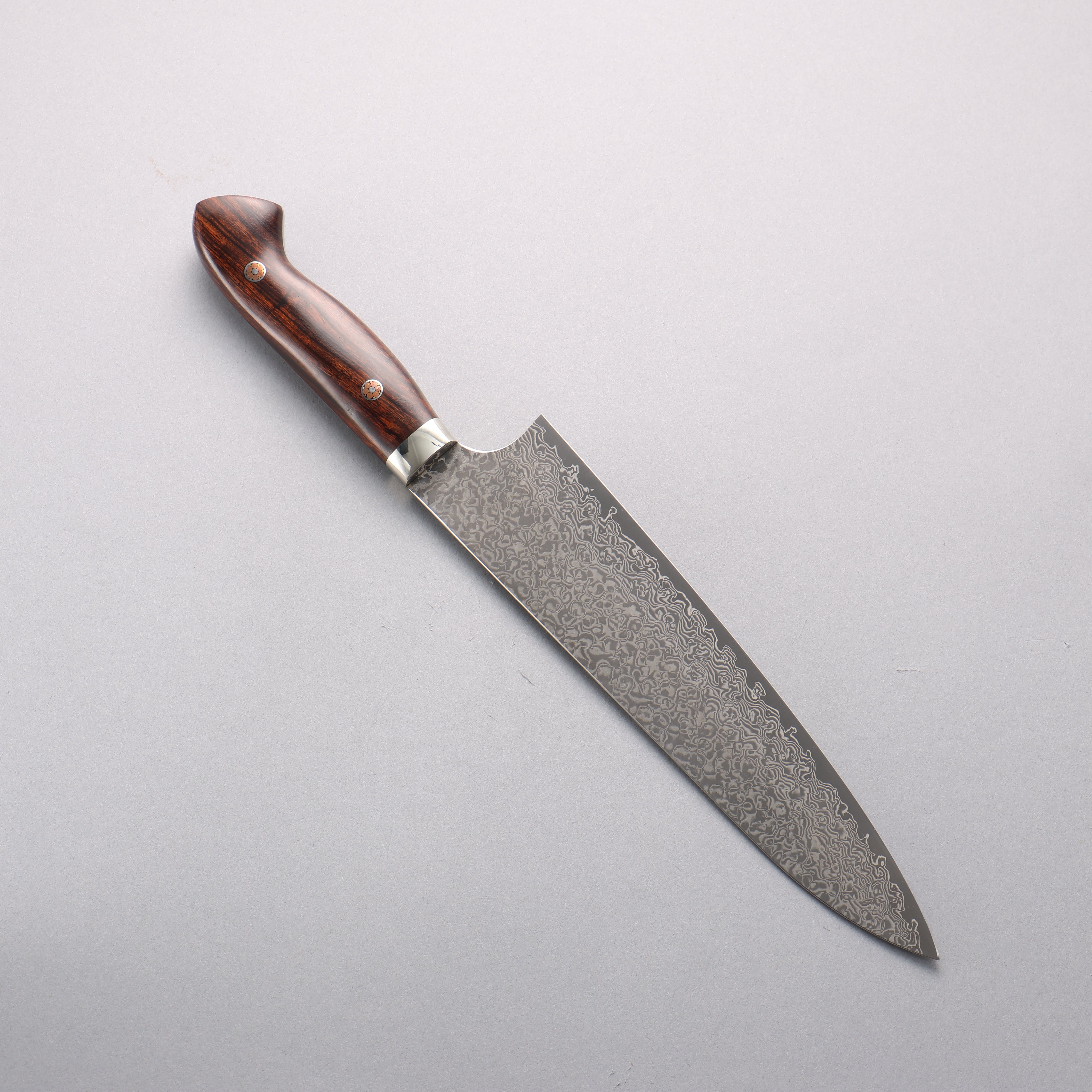 Yoshimi Kato VG10 Black Damascus Gyuto 210mm Ironwood Handle - Seisuke Knife