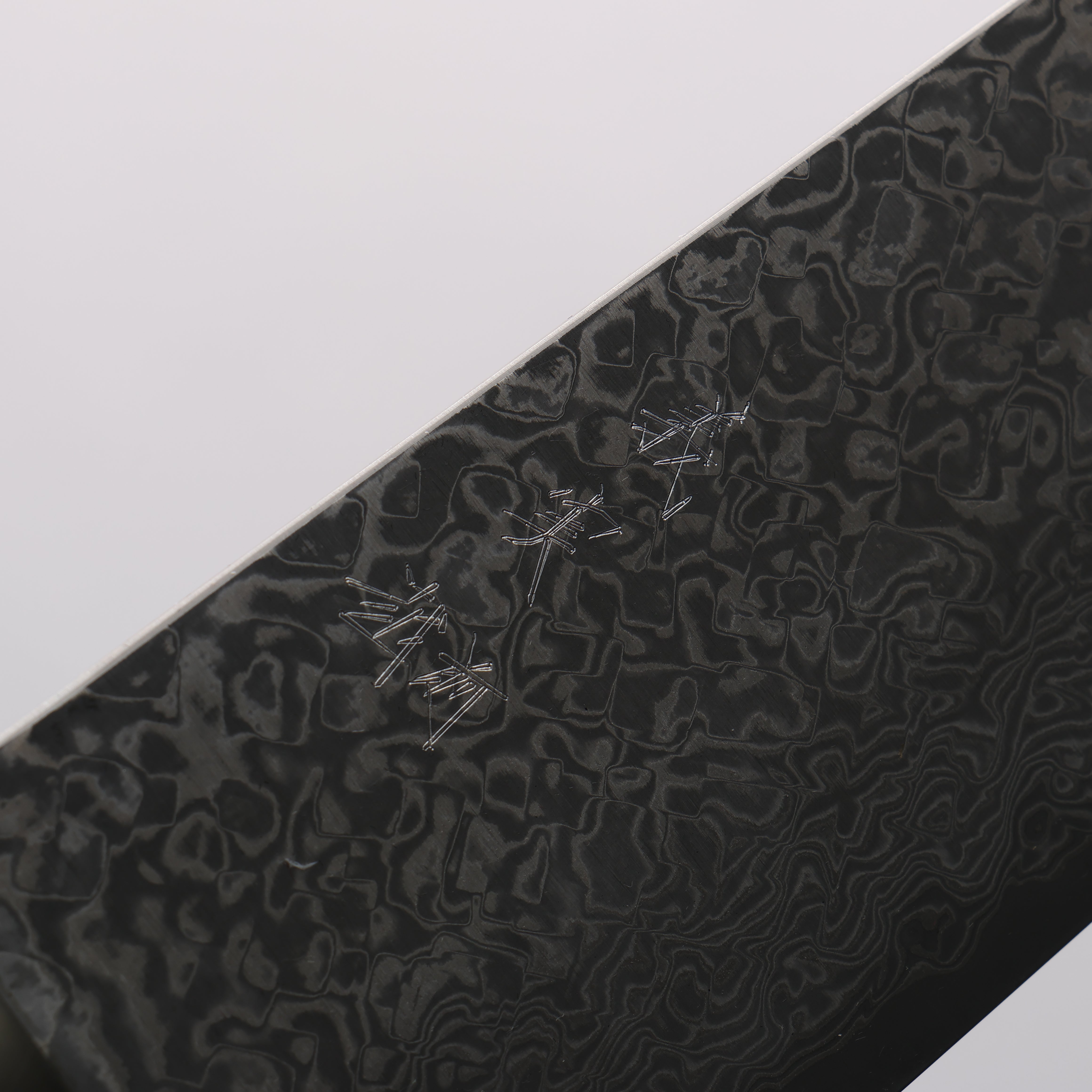 Yoshimi Kato VG10 Black Damascus Gyuto 210mm Ironwood Handle - Seisuke Knife