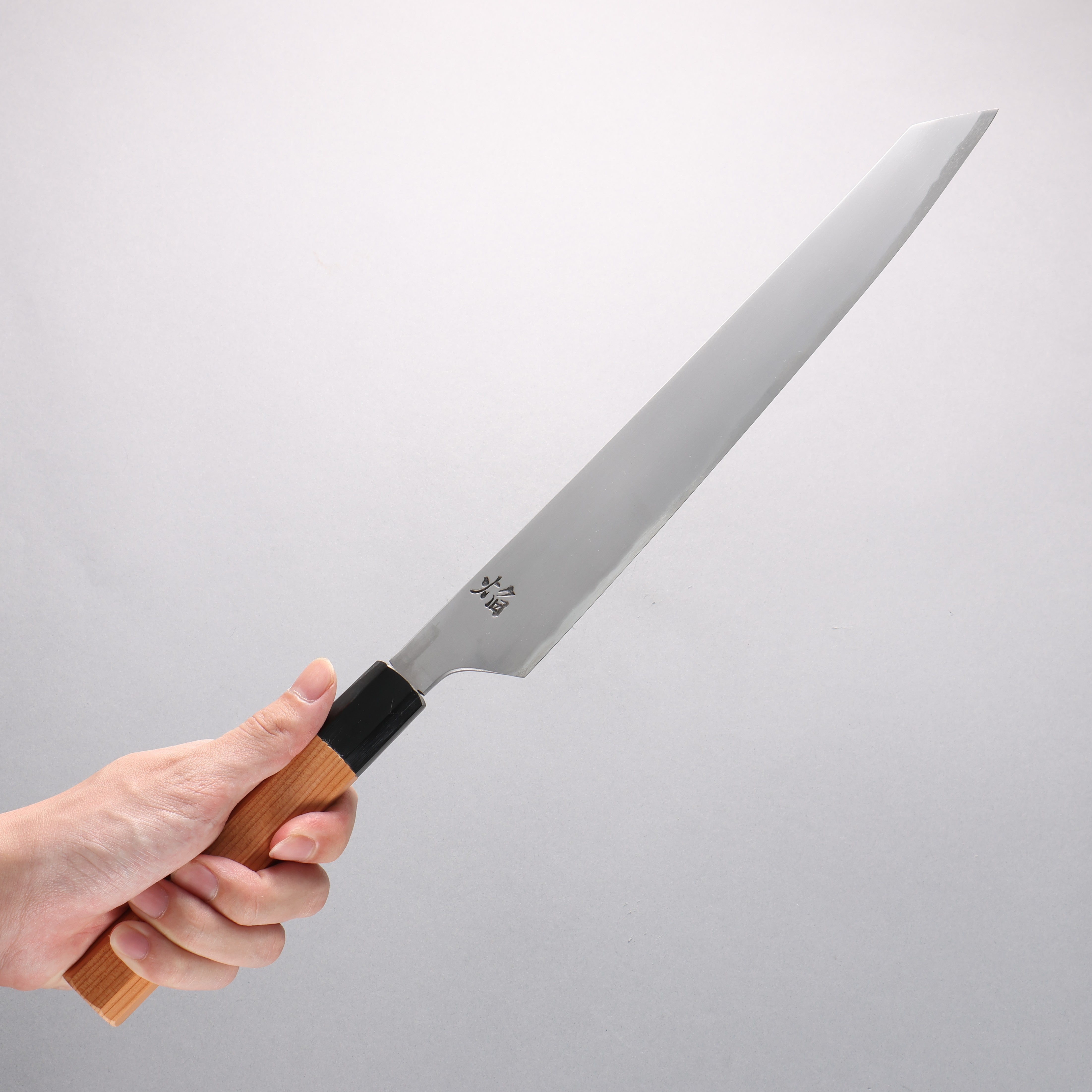 Sakai Takayuki Homura Hien Blue Steel No.2 Kengata Yanagiba 300mm Yew Tree Handle - Seisuke Knife