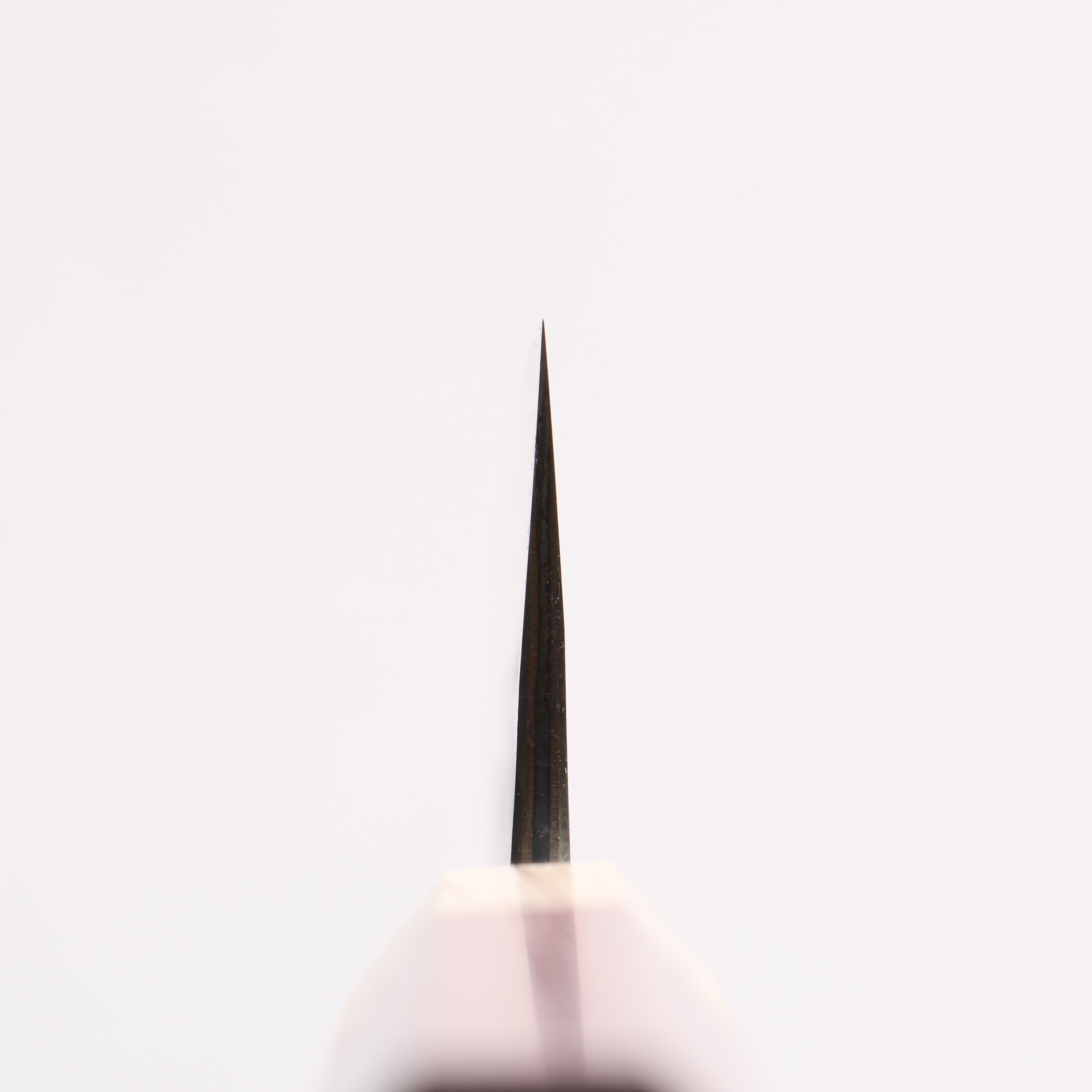 Anryu Blue Super Hammered Black Finished Small Santoku 150mm Purpleheart (Ferrule: Oak) Handle - Seisuke Knife