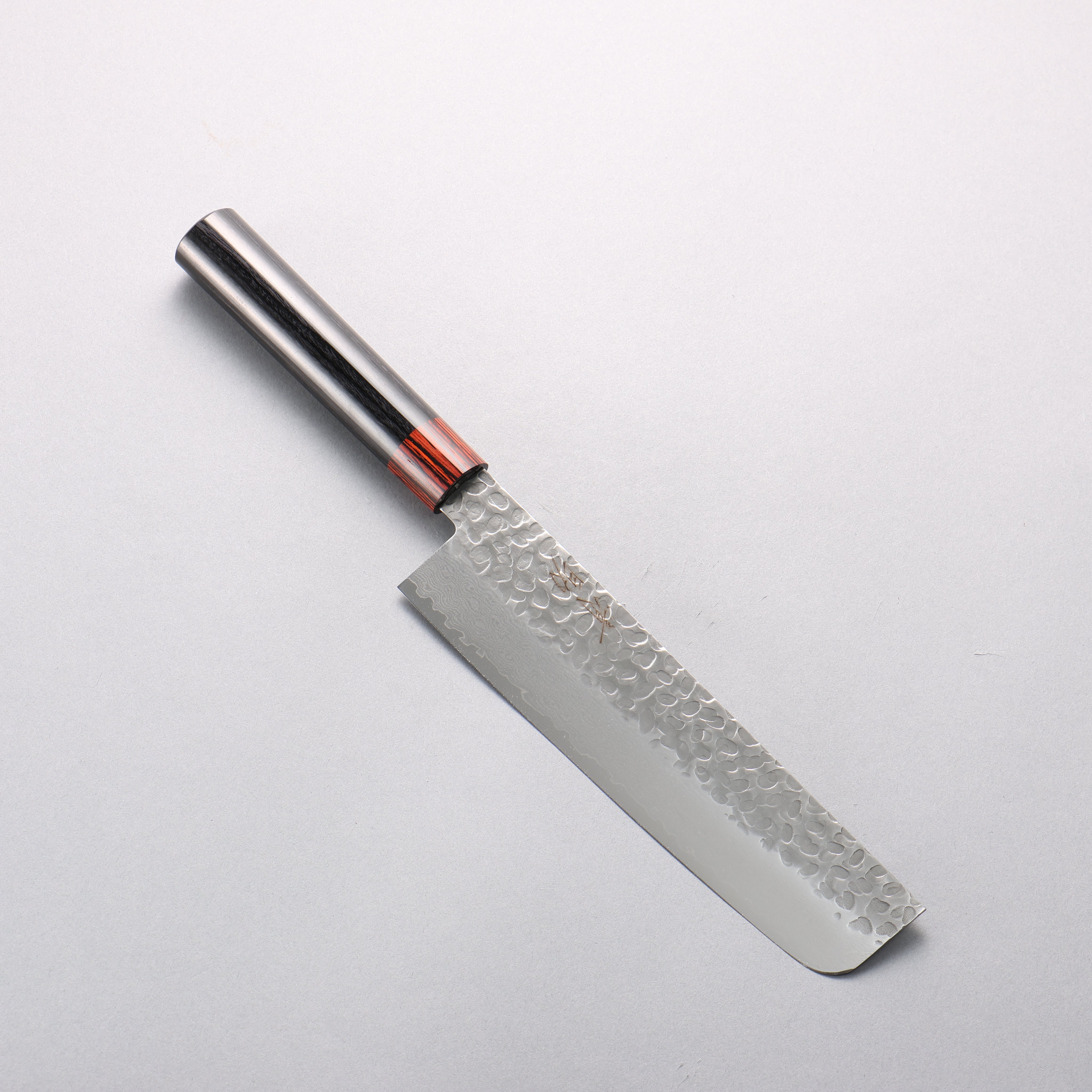 Seisuke VG10 33 Layer Hammered Damascus Nakiri 180mm Black Pakkawood Handle - Seisuke Knife