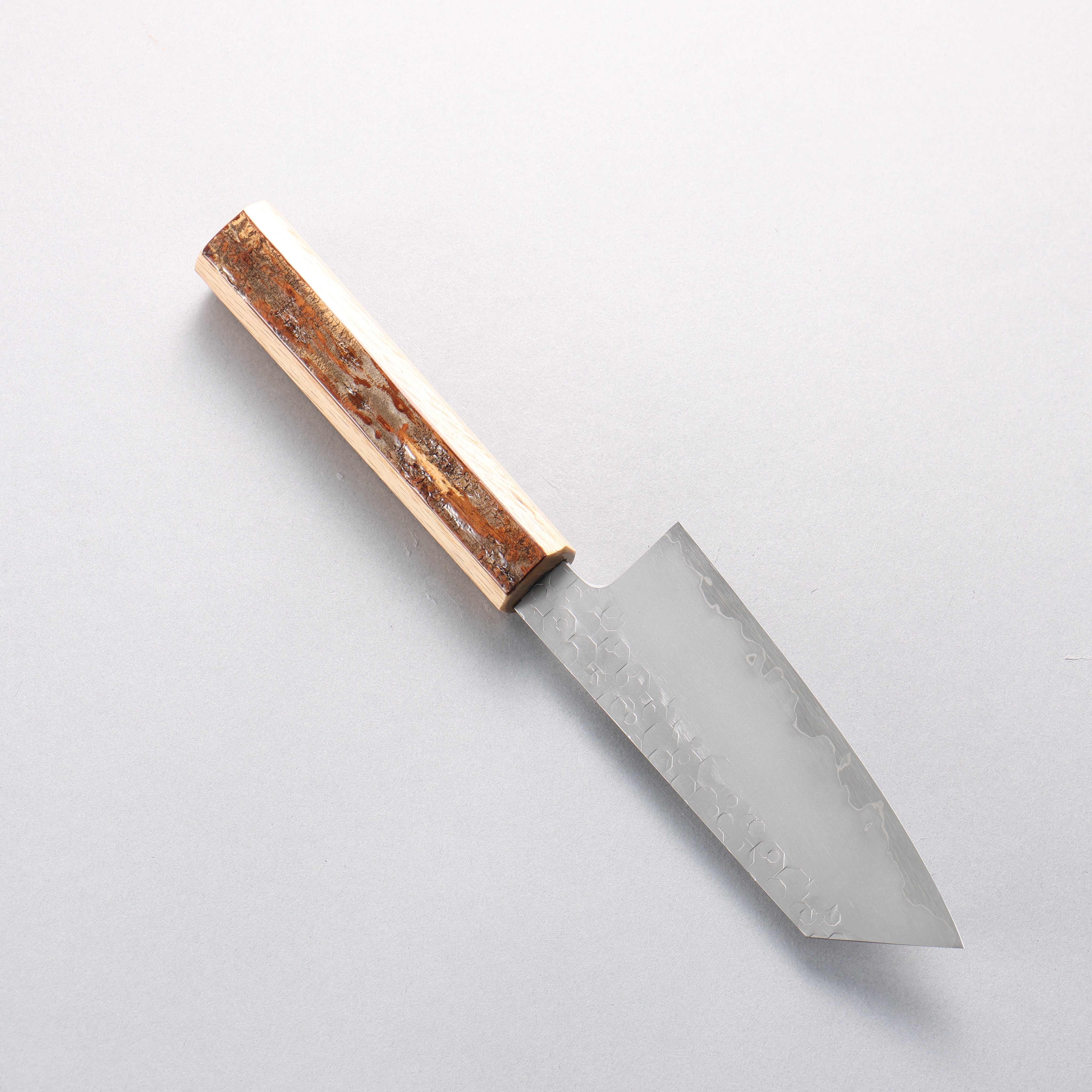 Hado Shiosai SG2 Hammered Small Bunka 135mm Cherry Wood & Bark Handle - Seisuke Knife