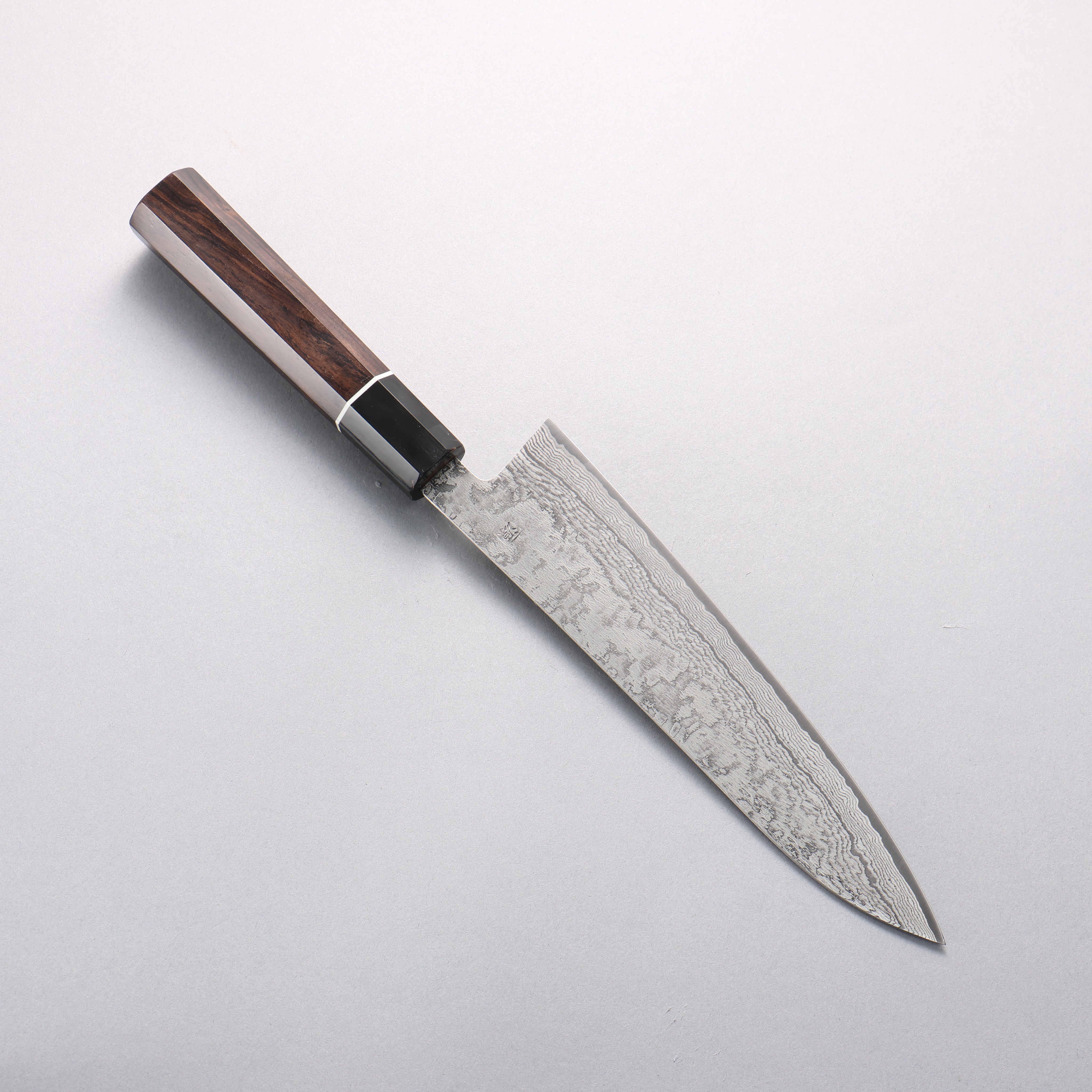 Shigeki Tanaka Habakiri SG2 Damascus Gyuto 210mm Ebony Wood Handle - Seisuke Knife