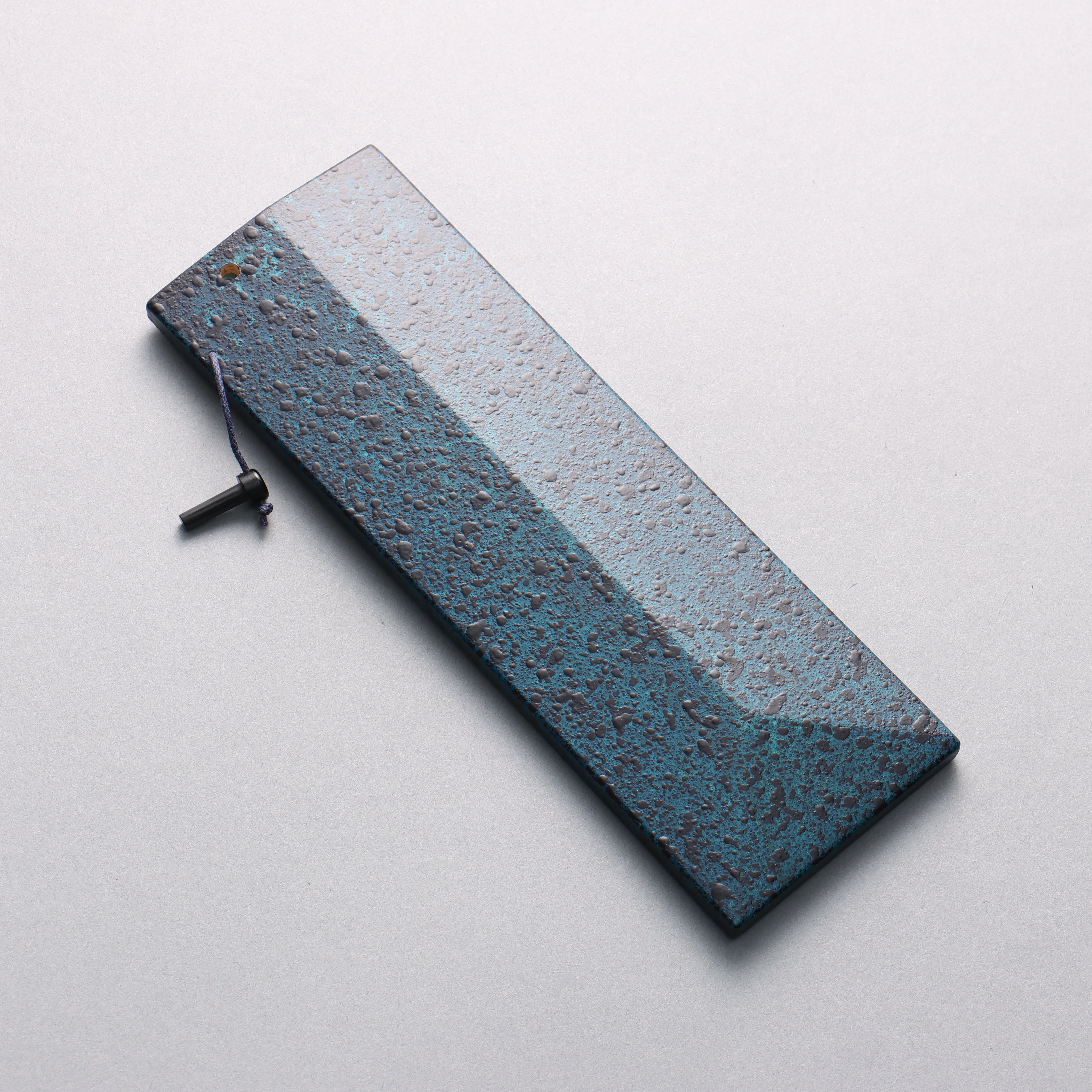 Yu Kurosaki Senko Ei Ai Tenmoku SG2 Hammered Nakiri 165mm Indigo Lacquered (Tenmoku) Handle with Sheath - Seisuke Knife