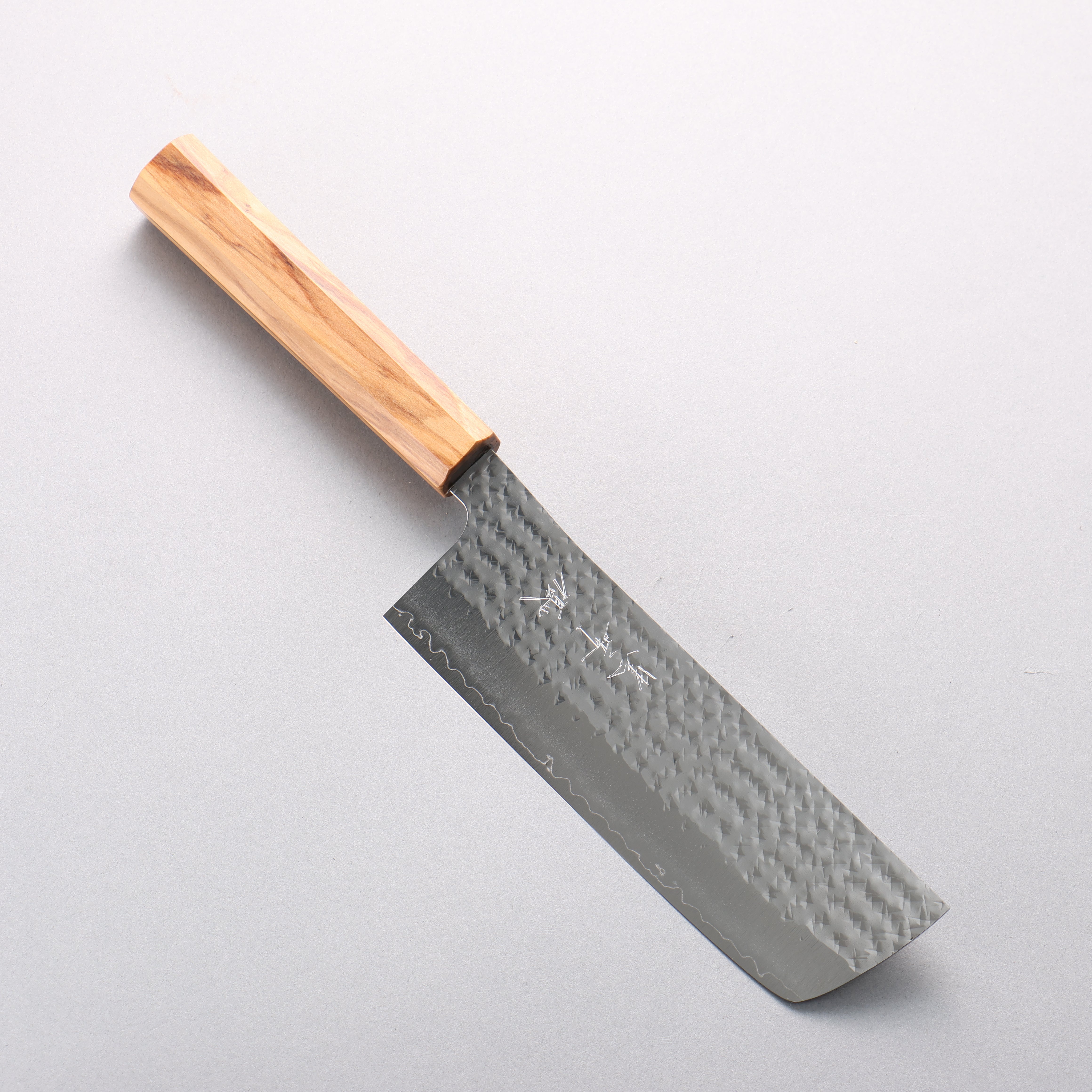Yu Kurosaki Senko Ei SG2 Hammered Nakiri 165mm Olive Wood Handle - Seisuke Knife