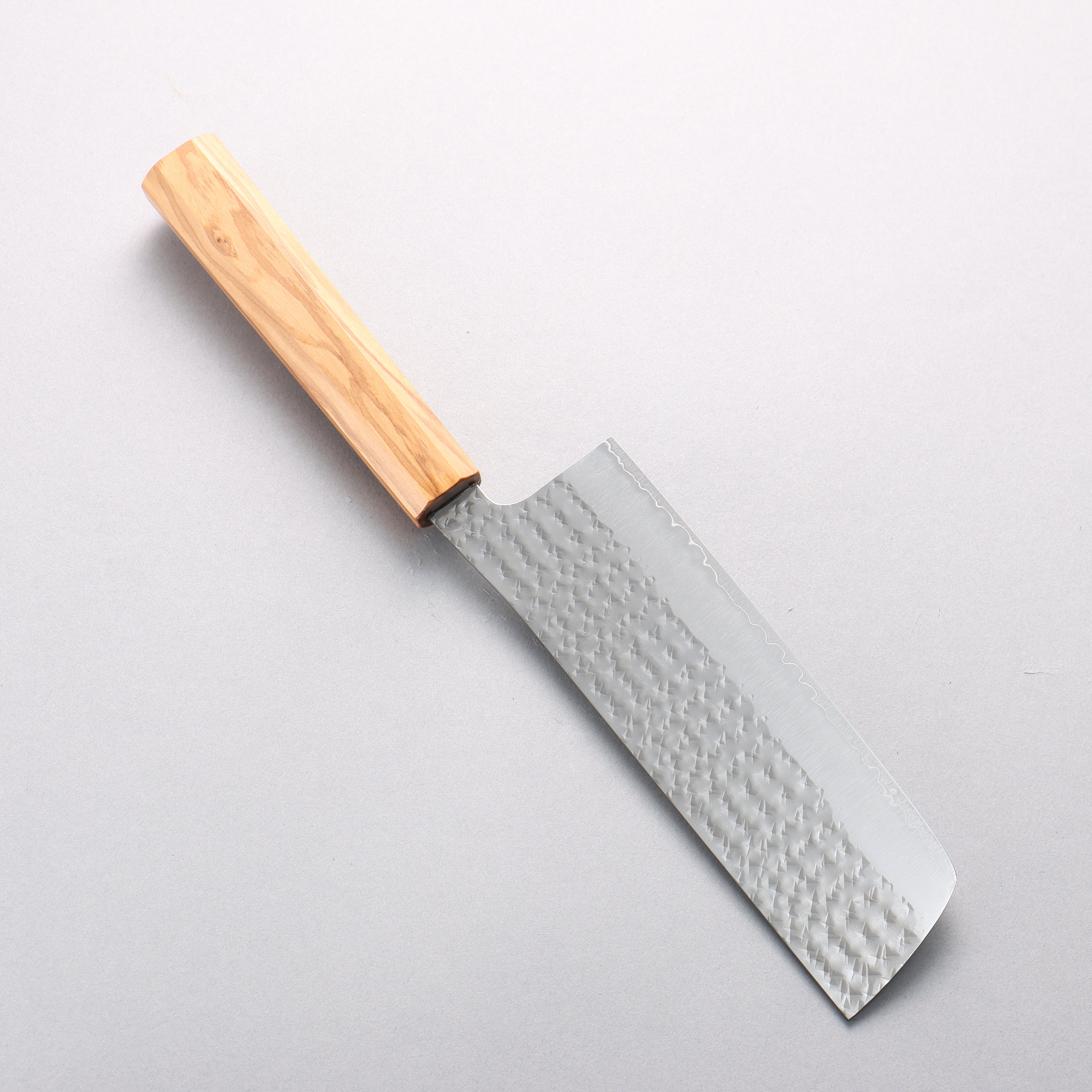Yu Kurosaki Senko Ei SG2 Hammered Nakiri 165mm Olive Wood Handle - Seisuke Knife