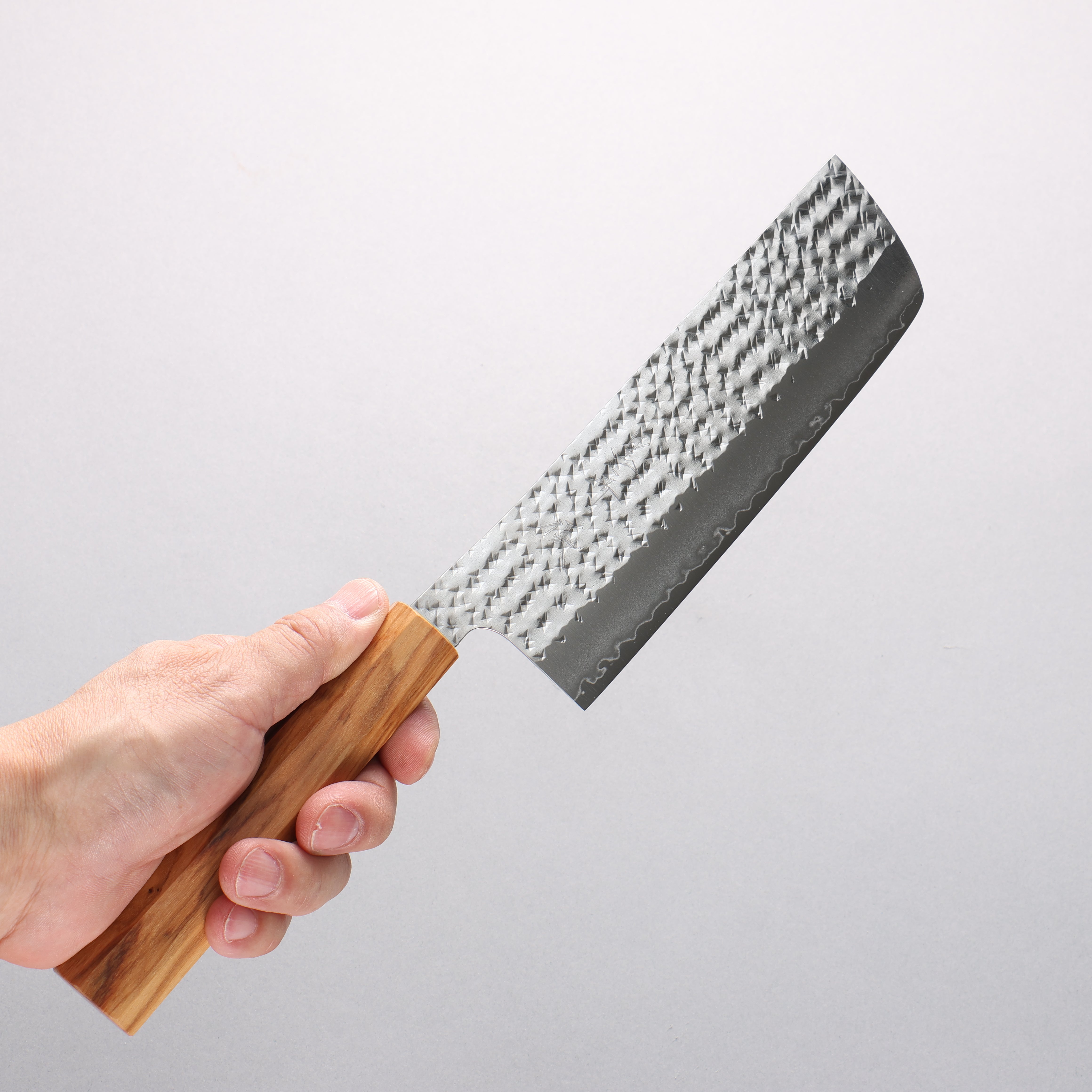 Yu Kurosaki Senko Ei SG2 Hammered Nakiri 165mm Olive Wood Handle - Seisuke Knife