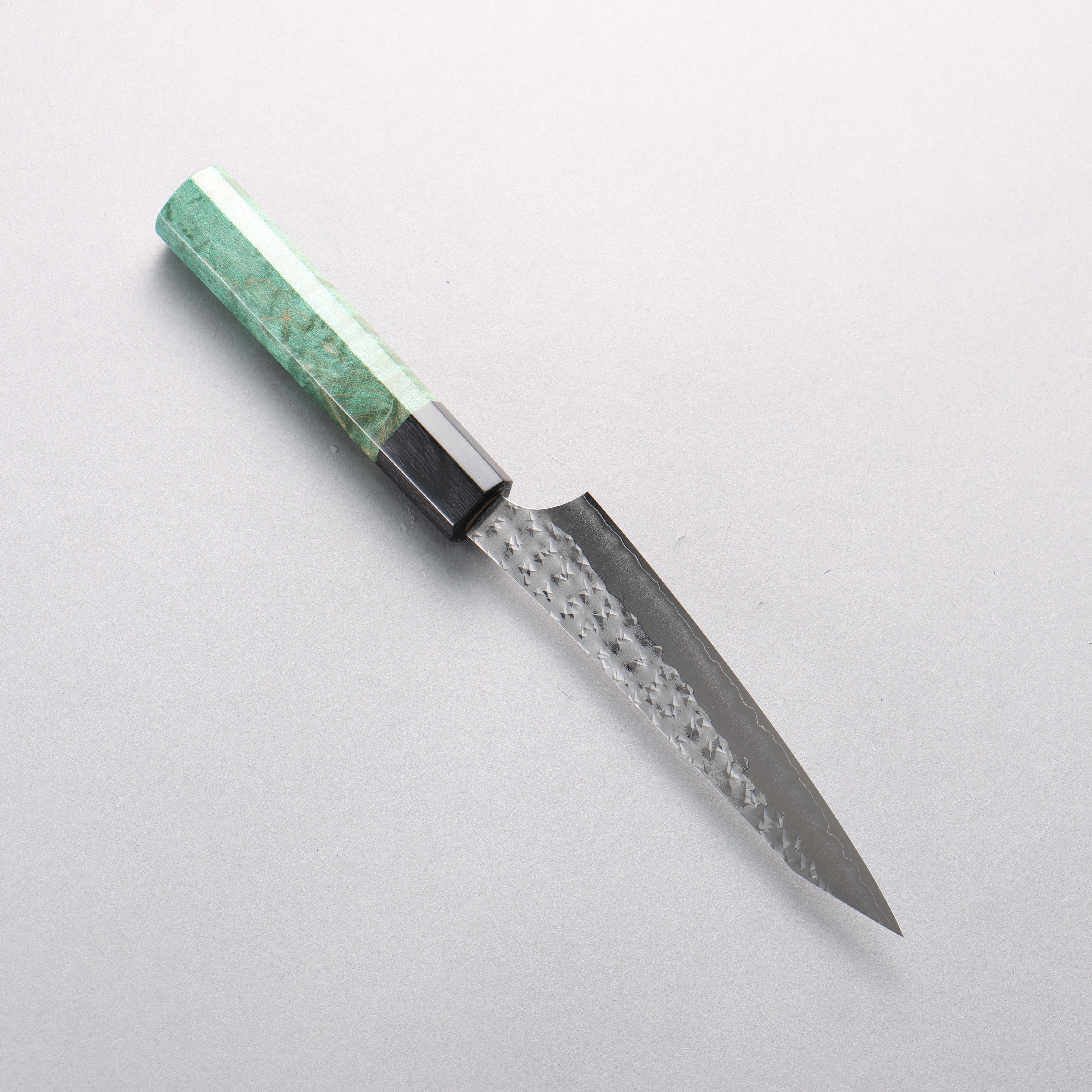 Yu Kurosaki Senko Ei SG2 Hammered Petty-Utility 130mm Green Stabilized Wood Handle - Seisuke Knife