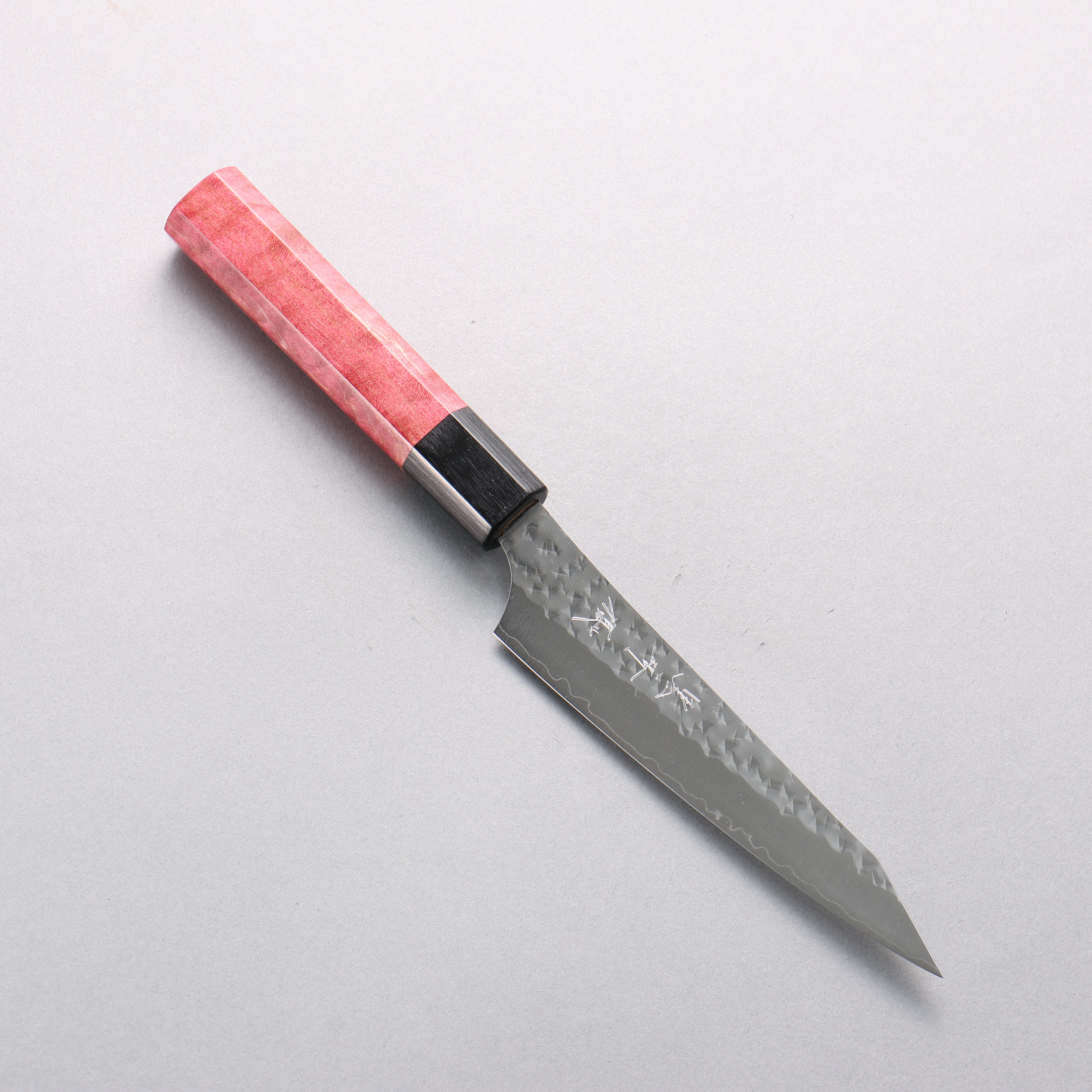 Yu Kurosaki Senko Ei SG2 Hammered Petty-Utility 130mm Red Stabilized Wood Handle - Seisuke Knife