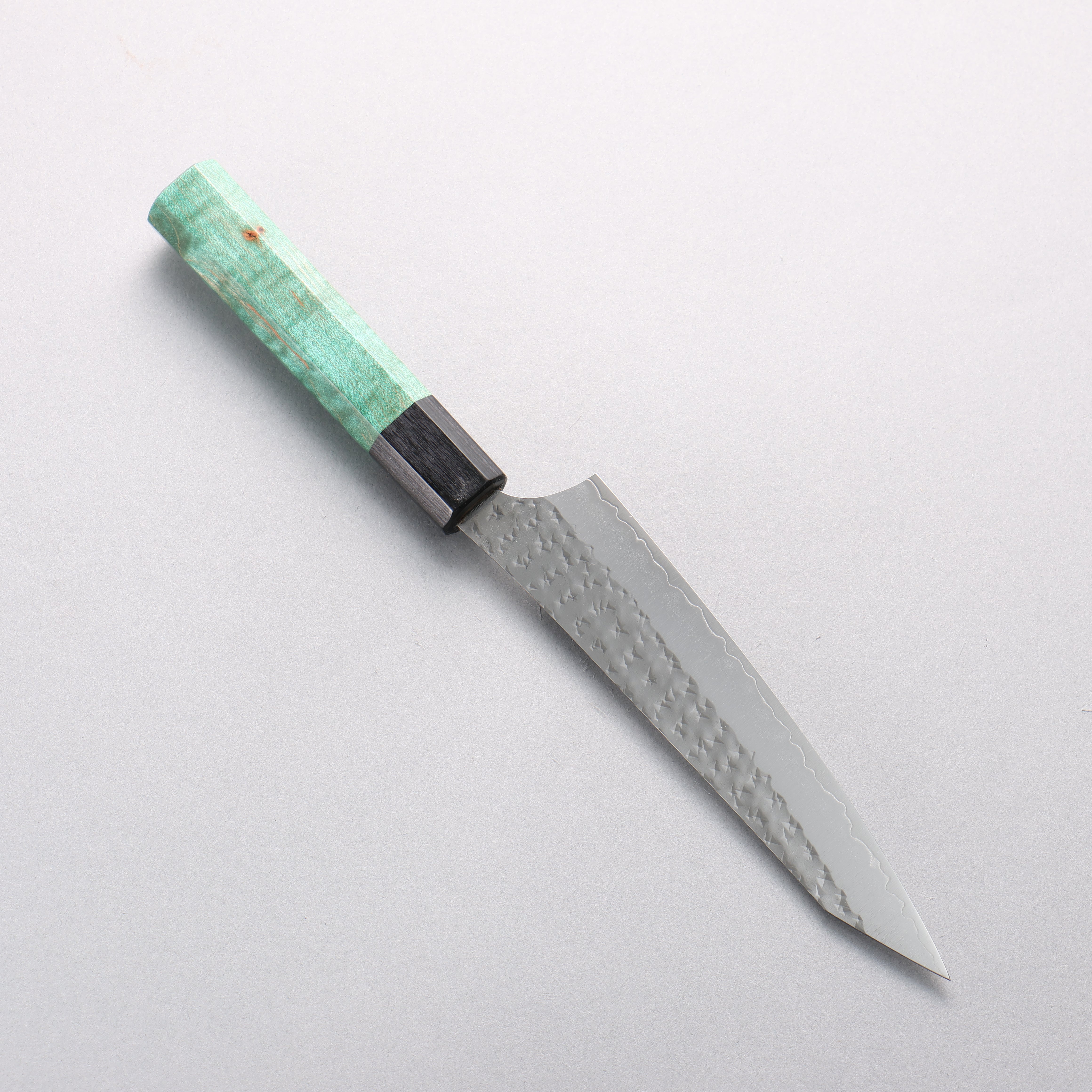Yu Kurosaki Senko Ei SG2 Hammered Petty-Utility 150mm Green Stabilized Wood Handle - Seisuke Knife
