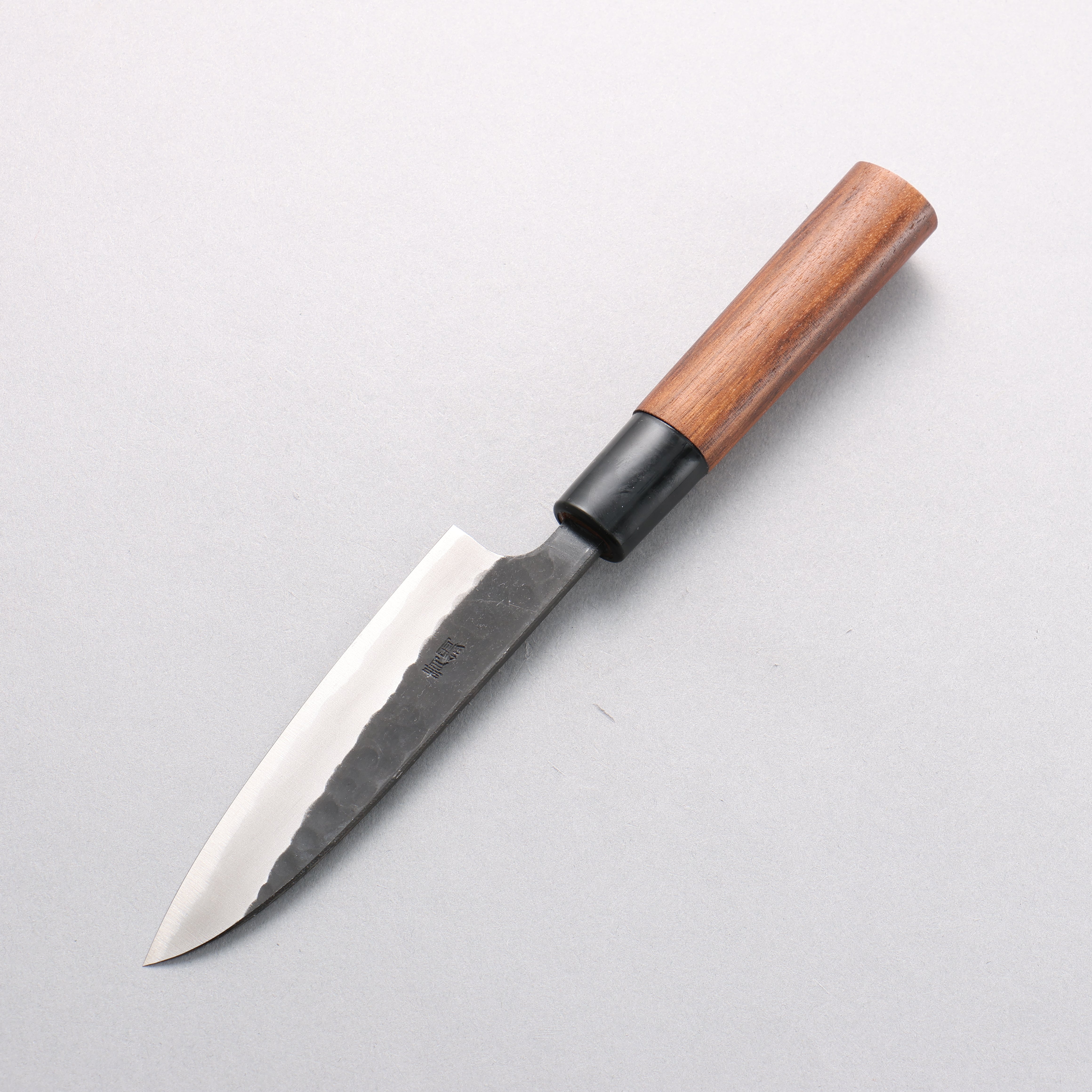 Nao Yamamoto Yasuki Blue Steel Kurouchi Hammered Petty-Utility 120mm Walnut Handle - Seisuke Knife
