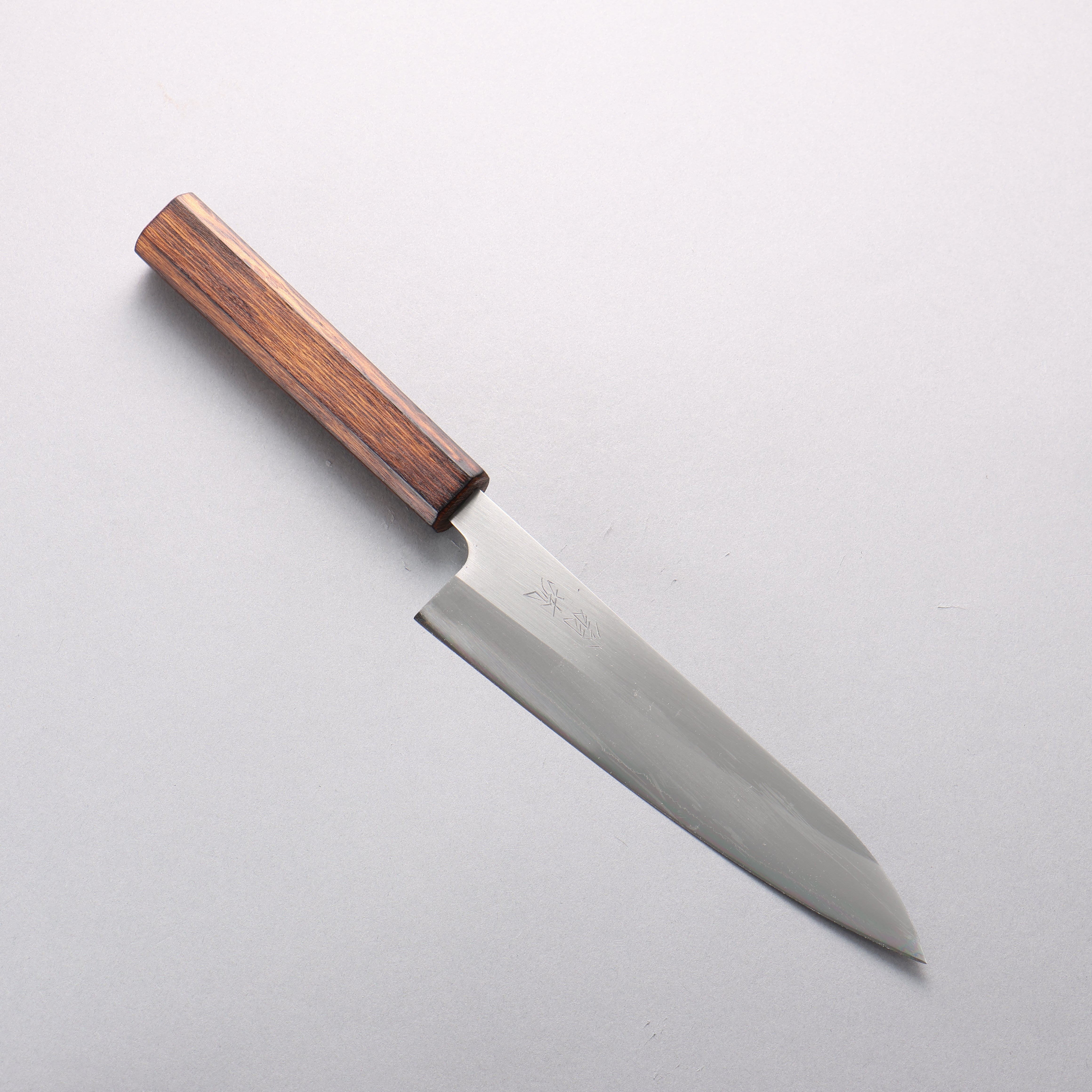 Oul White Steel No.1 Gyuto 180mm Oak (Baikoku / Soot Black) Handle - Seisuke Knife