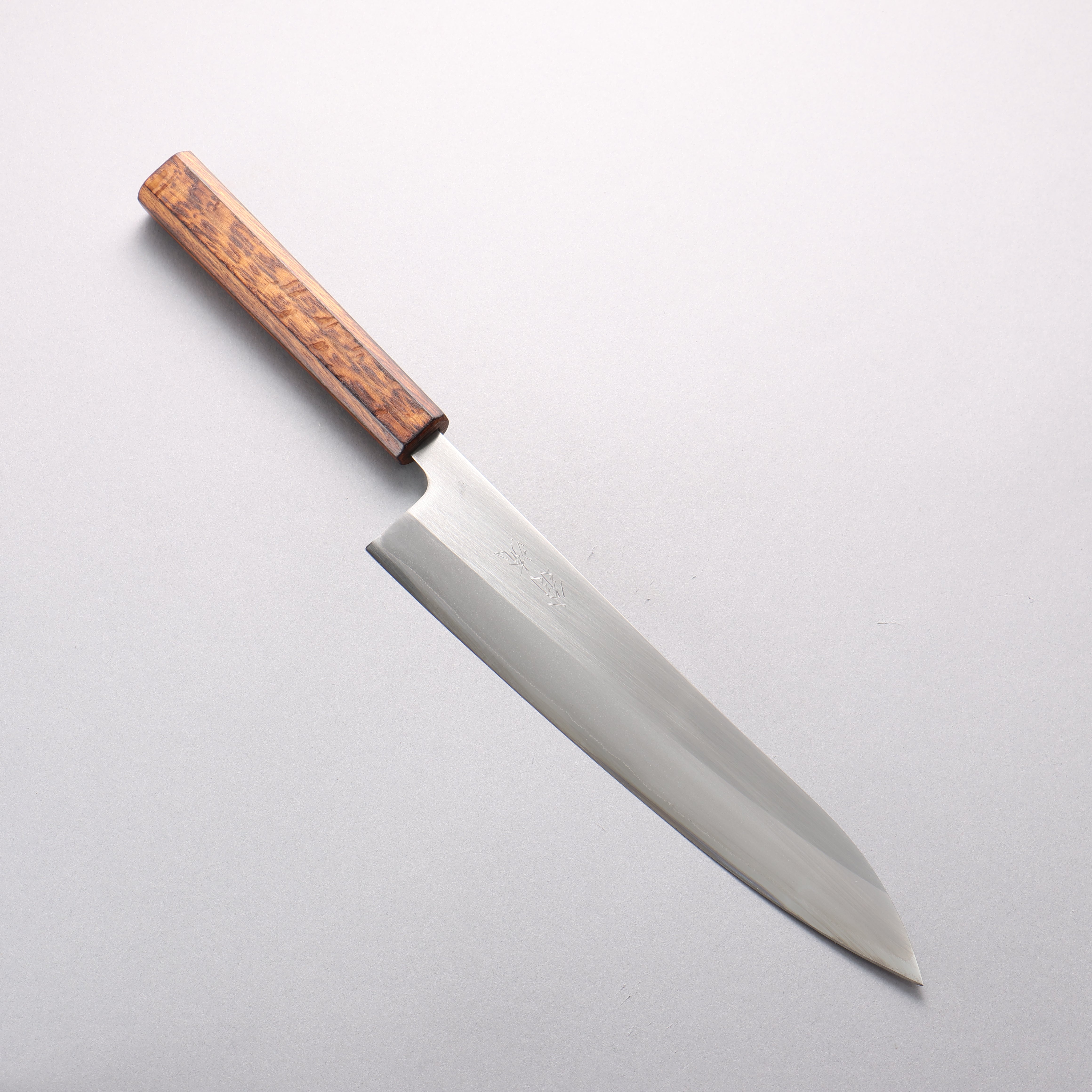 Oul White Steel No.1 Gyuto 240mm Oak (Baikoku / Soot Black) Handle - Seisuke Knife