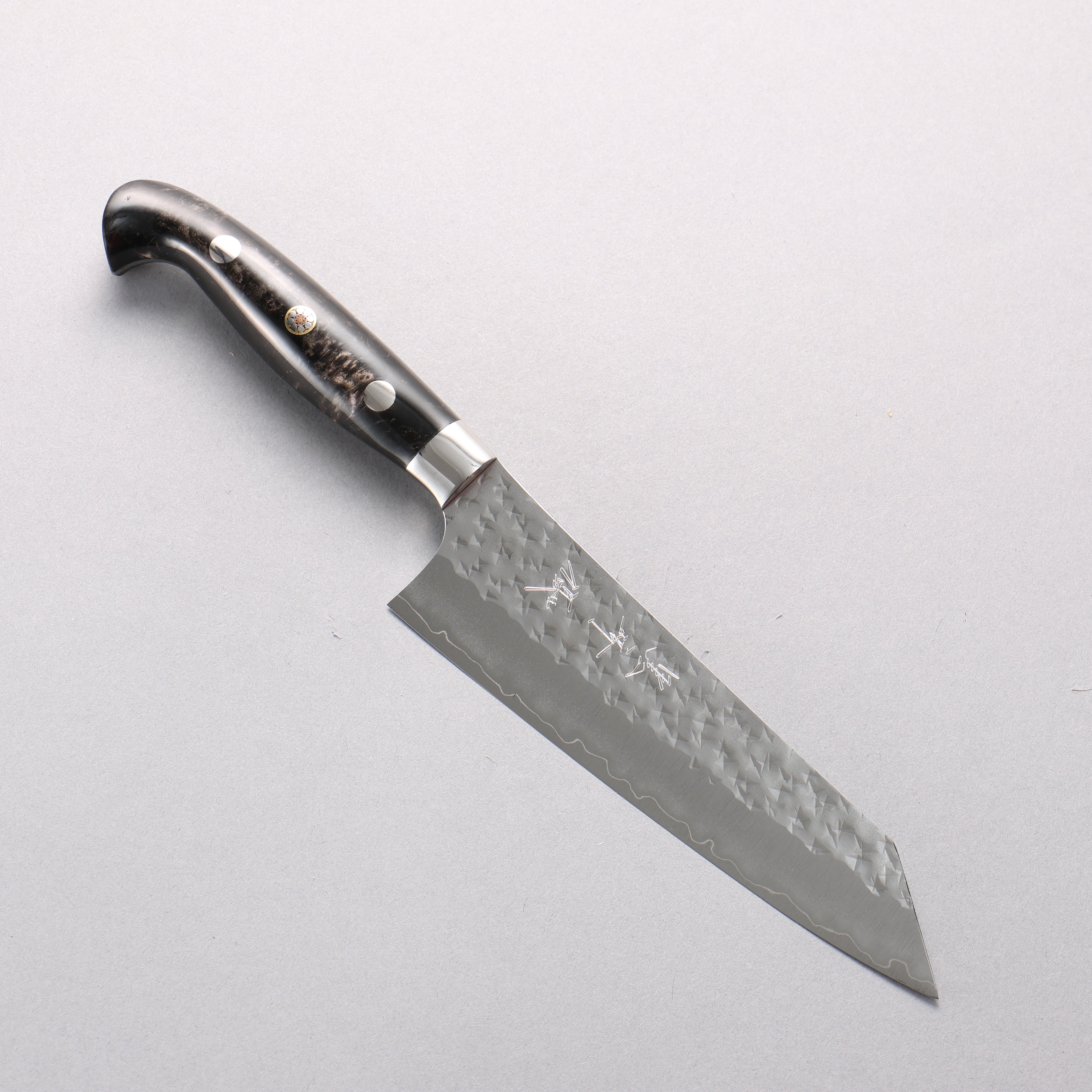 Yu Kurosaki Senko Ei SG2 Hammered Small Bunka 150mm Black Marble Acrylic Handle - Seisuke Knife