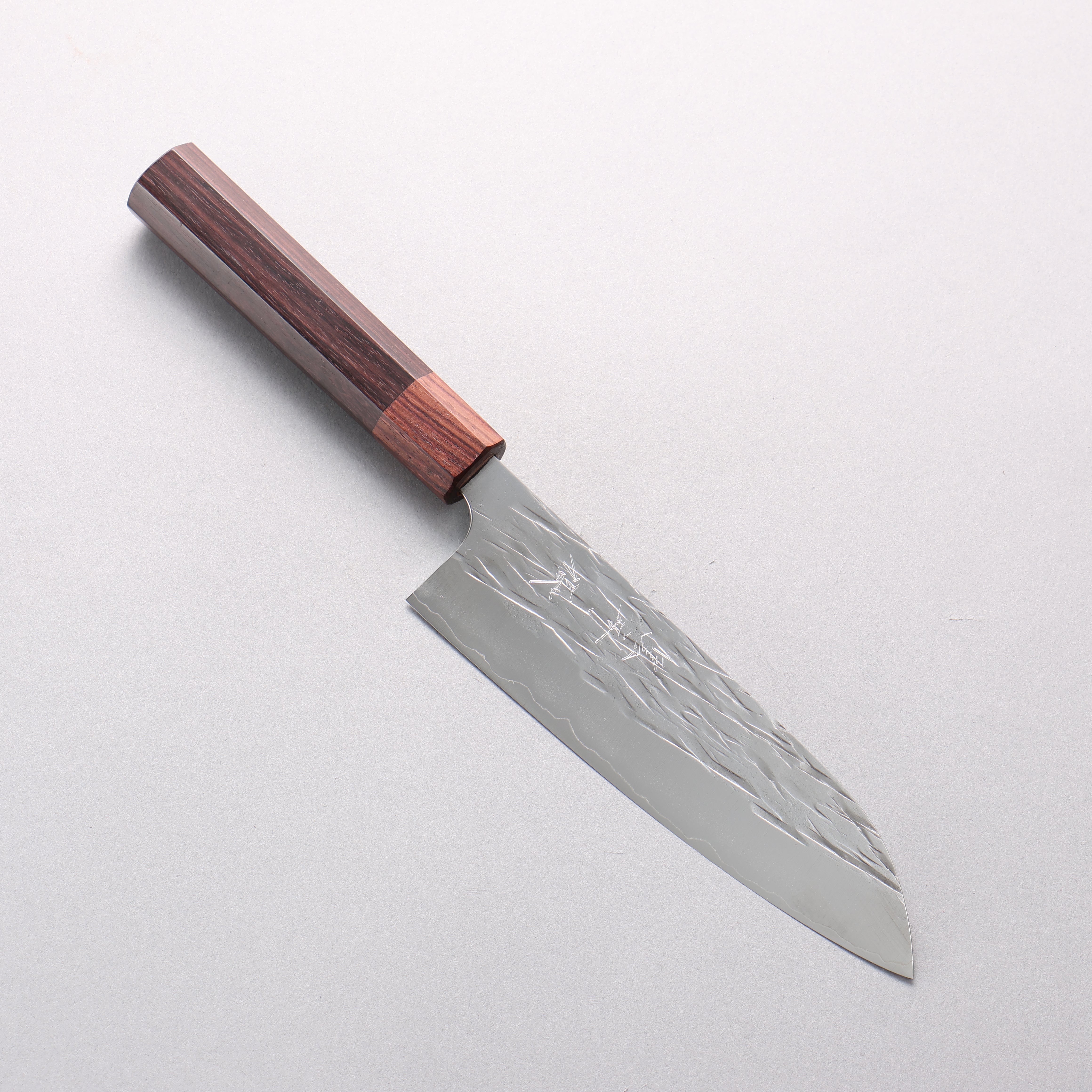 Yu Kurosaki Juhyo Cobalt Special Steel Hammered Santoku 170mm Honduras Handle - Seisuke Knife
